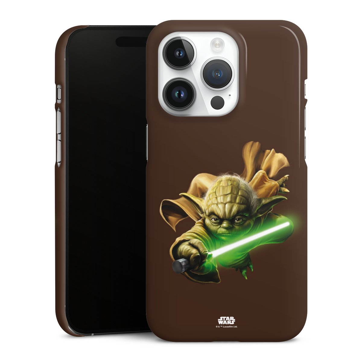 iPhone 14 Pro Handy Premium Case Smartphone Handyhülle Schutzhülle glänzend Yoda Merchandise Star Wars Premium Case