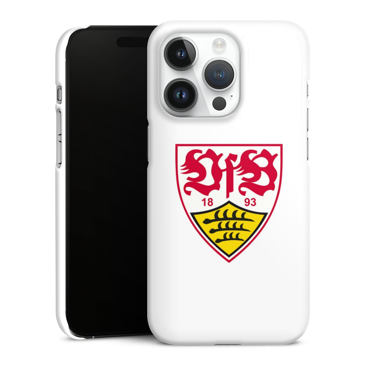 iPhone 14 Pro Handy Premium Case Smartphone Handyhülle Schutzhülle glänzend Logo Official Licensed Product Vfb Stuttgart Premium Case