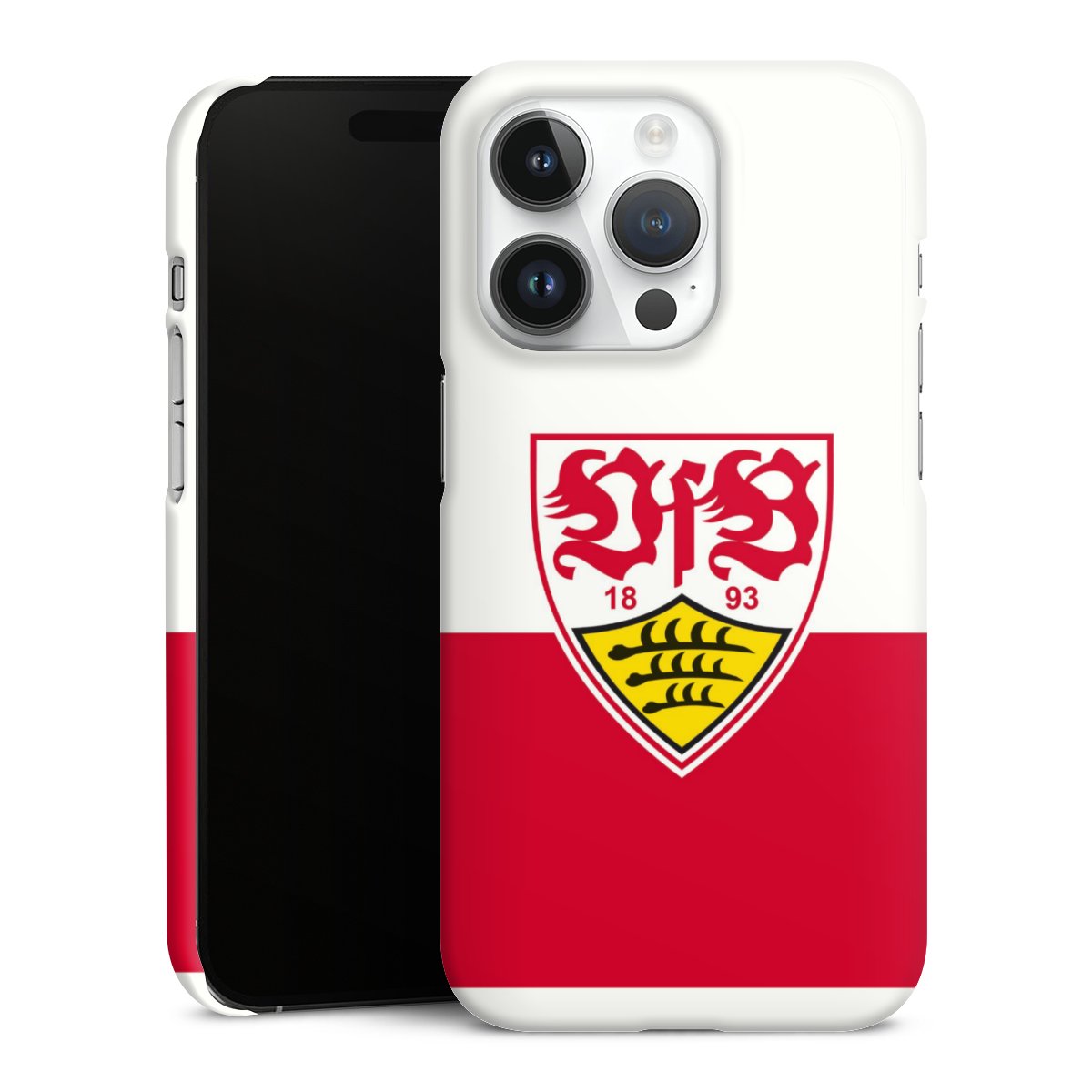 iPhone 14 Pro Handy Premium Case Smartphone Handyhülle Schutzhülle glänzend Official Licensed Product Logo Vfb Stuttgart Premium Case