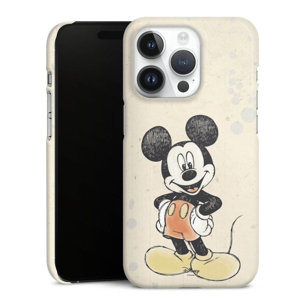 iPhone 14 Pro Handy Premium Case Smartphone Handyhülle Schutzhülle glänzend Water Colour Mickey & Minnie Mouse Official Licensed Product Premium Case