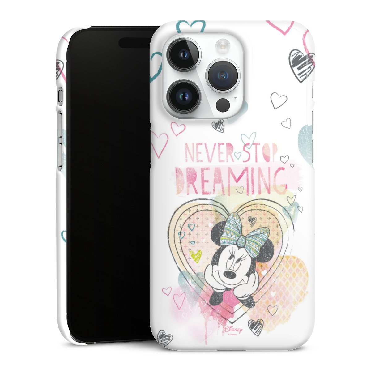 iPhone 14 Pro Handy Premium Case Smartphone Handyhülle Schutzhülle glänzend Disney Official Licensed Product Minnie Mouse Premium Case