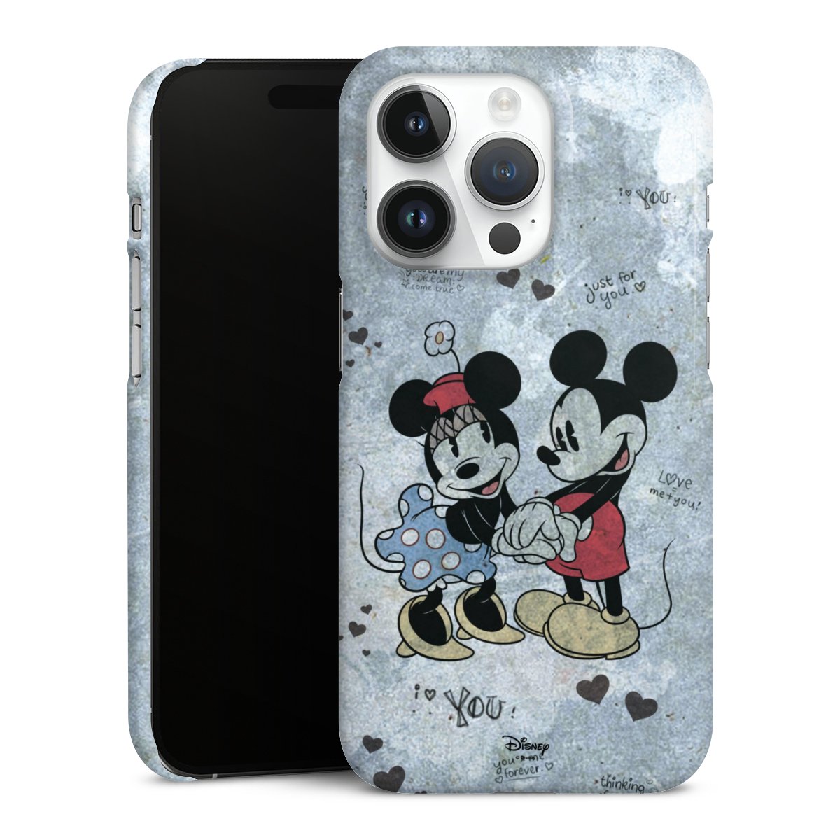 iPhone 14 Pro Handy Premium Case Smartphone Handyhülle Schutzhülle glänzend Mickey & Minnie Mouse Vintage Disney Premium Case