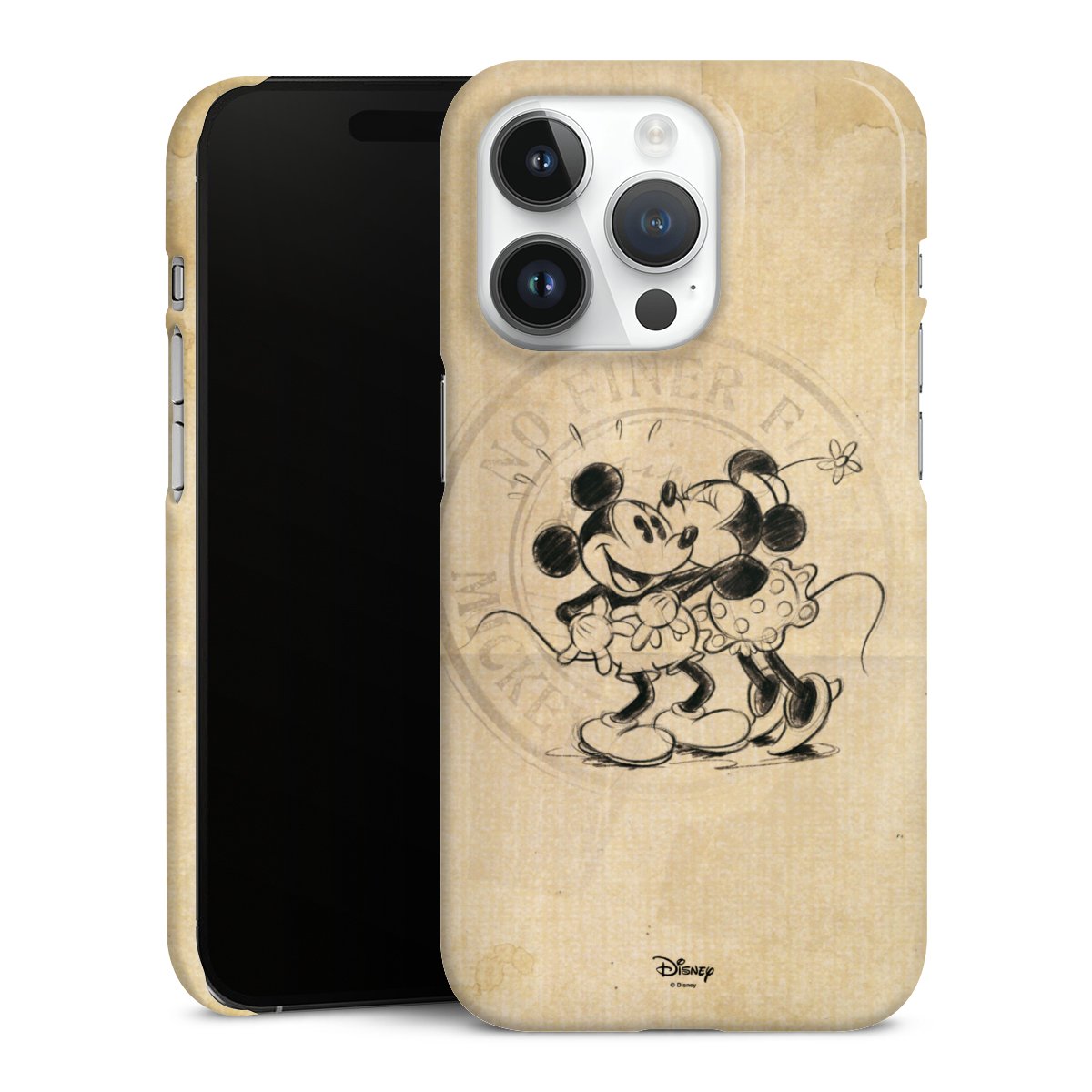 iPhone 14 Pro Handy Premium Case Smartphone Handyhülle Schutzhülle glänzend Mickey Mouse Vintage Minnie Mouse Premium Case