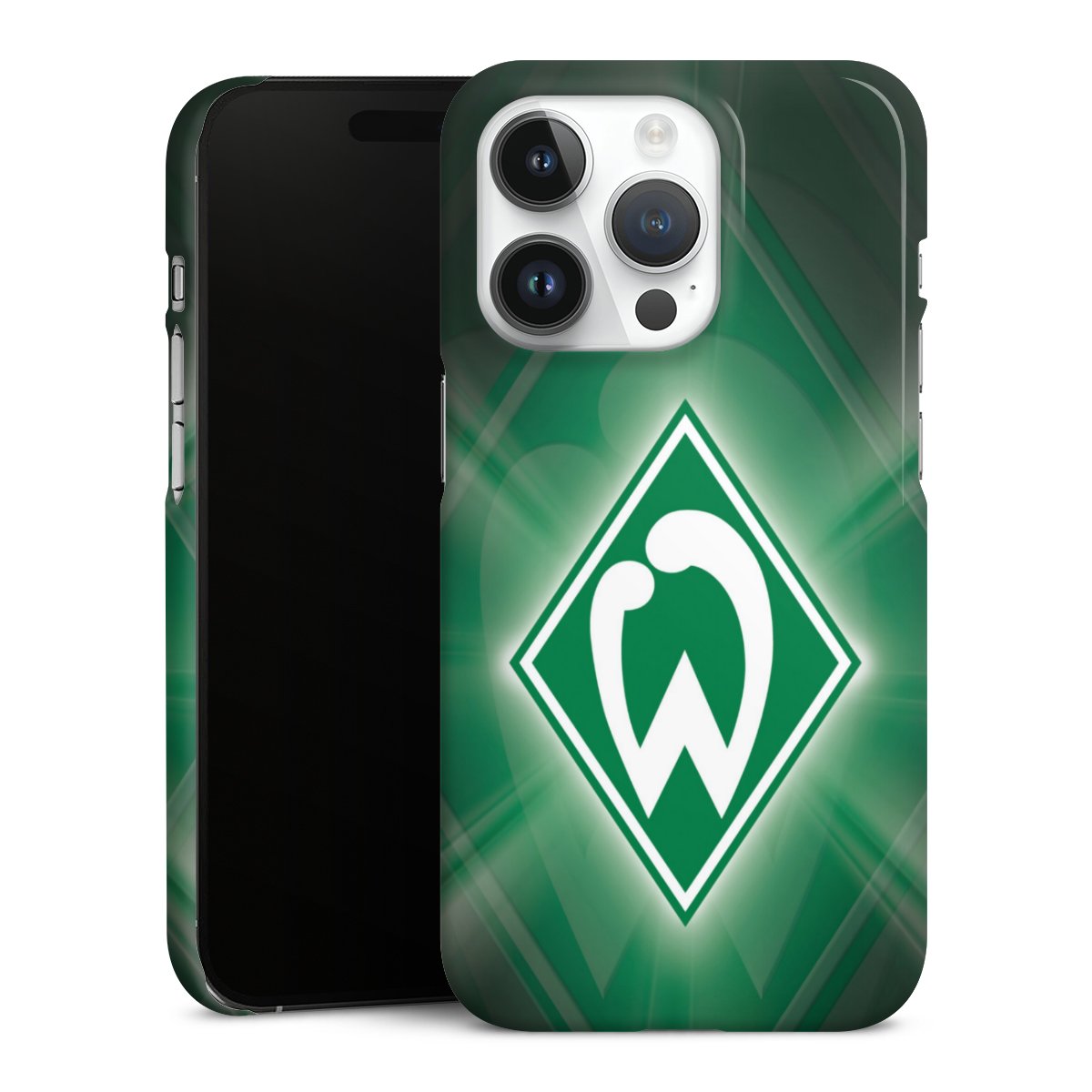 iPhone 14 Pro Handy Premium Case Smartphone Handyhülle Schutzhülle glänzend Sv Werder Bremen Official Licensed Product Coat Of Arms Premium Case