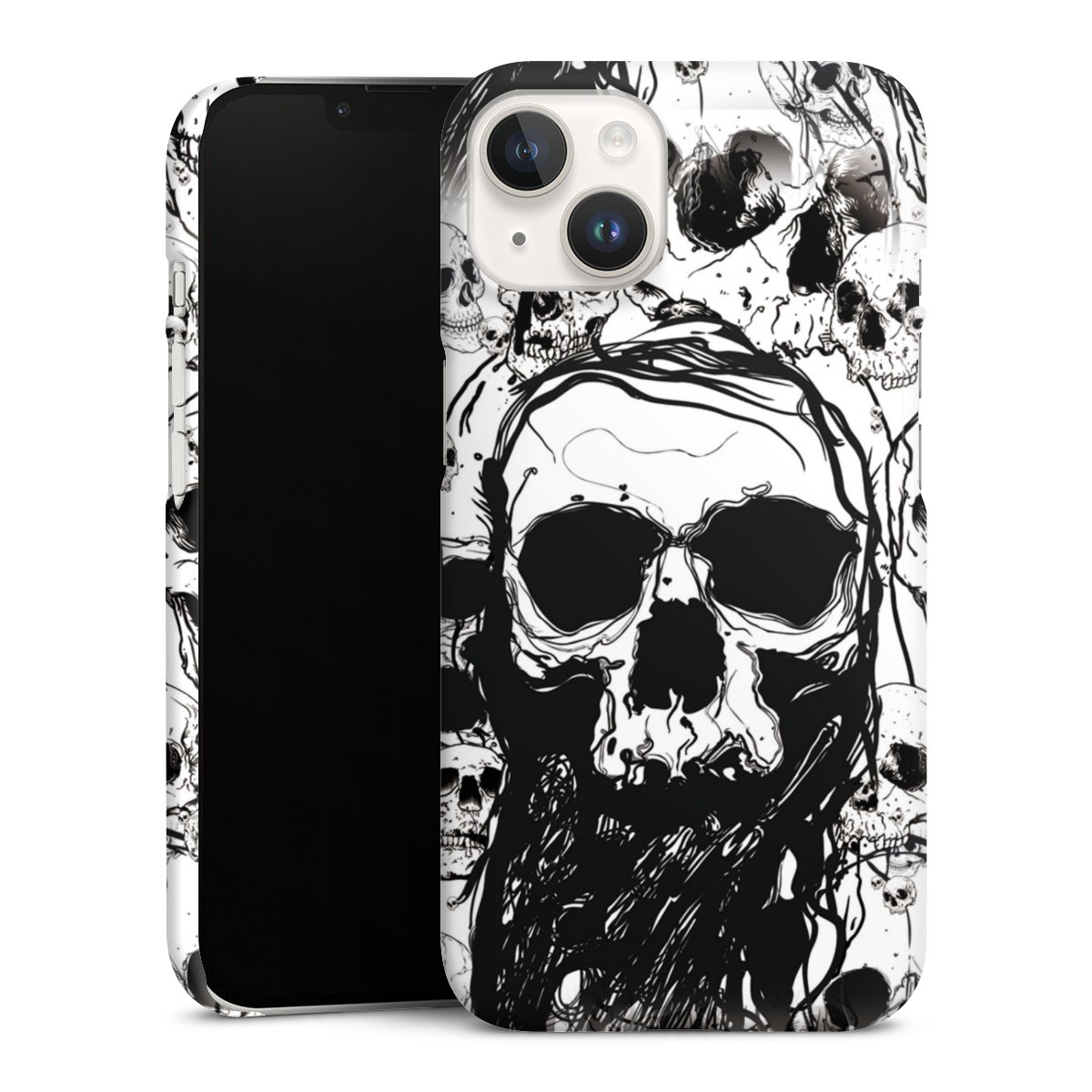 iPhone 14 Handy Premium Case Smartphone Handyhülle Schutzhülle glänzend Totenkopf Halloween Premium Case