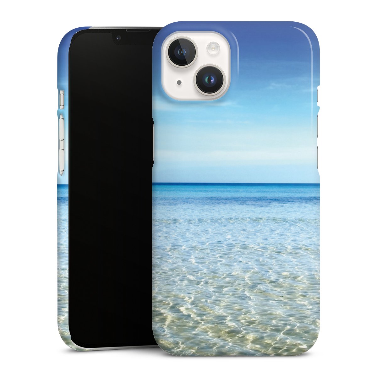 iPhone 14 Handy Premium Case Smartphone Handyhülle Schutzhülle glänzend Urlaub Sky Ocean Premium Case