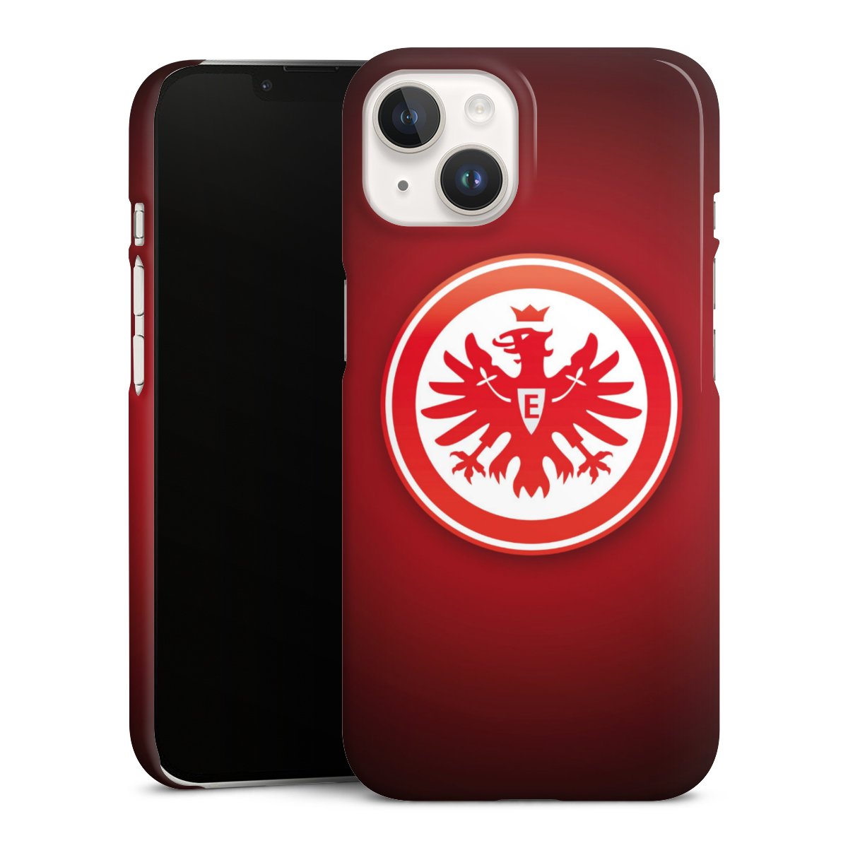 iPhone 14 Handy Premium Case Smartphone Handyhülle Schutzhülle glänzend Eintracht Frankfurt Official Licensed Product Coat Of Arms Premium Case