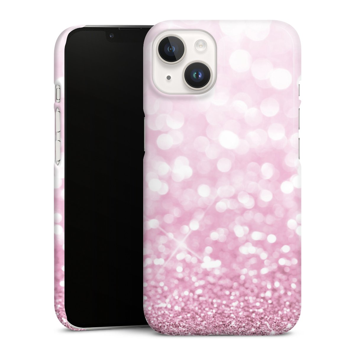 iPhone 14 Handy Premium Case Smartphone Handyhülle Schutzhülle glänzend Glitzer Pink Shine Premium Case