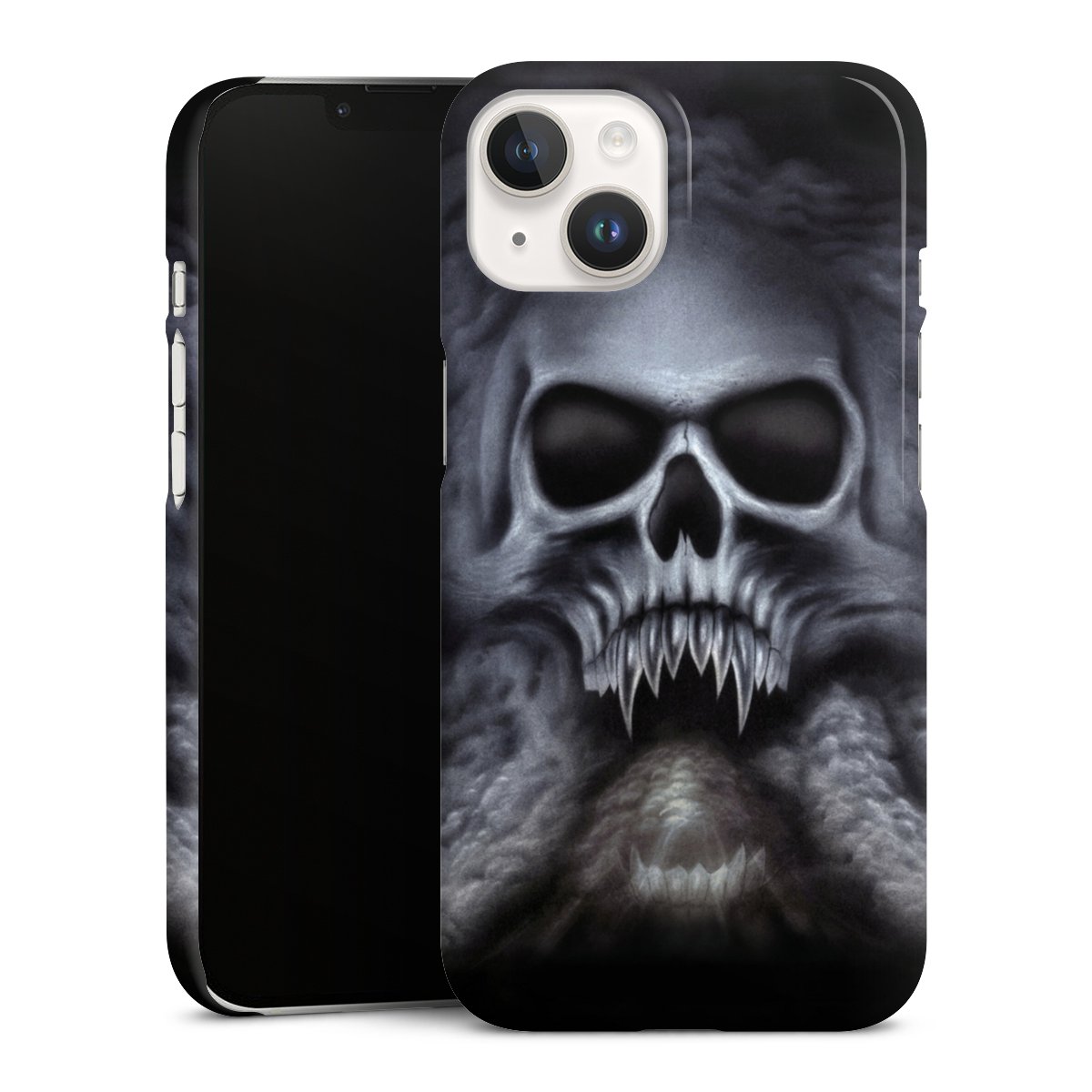 iPhone 14 Handy Premium Case Smartphone Handyhülle Schutzhülle glänzend Totenkopf Skull Premium Case