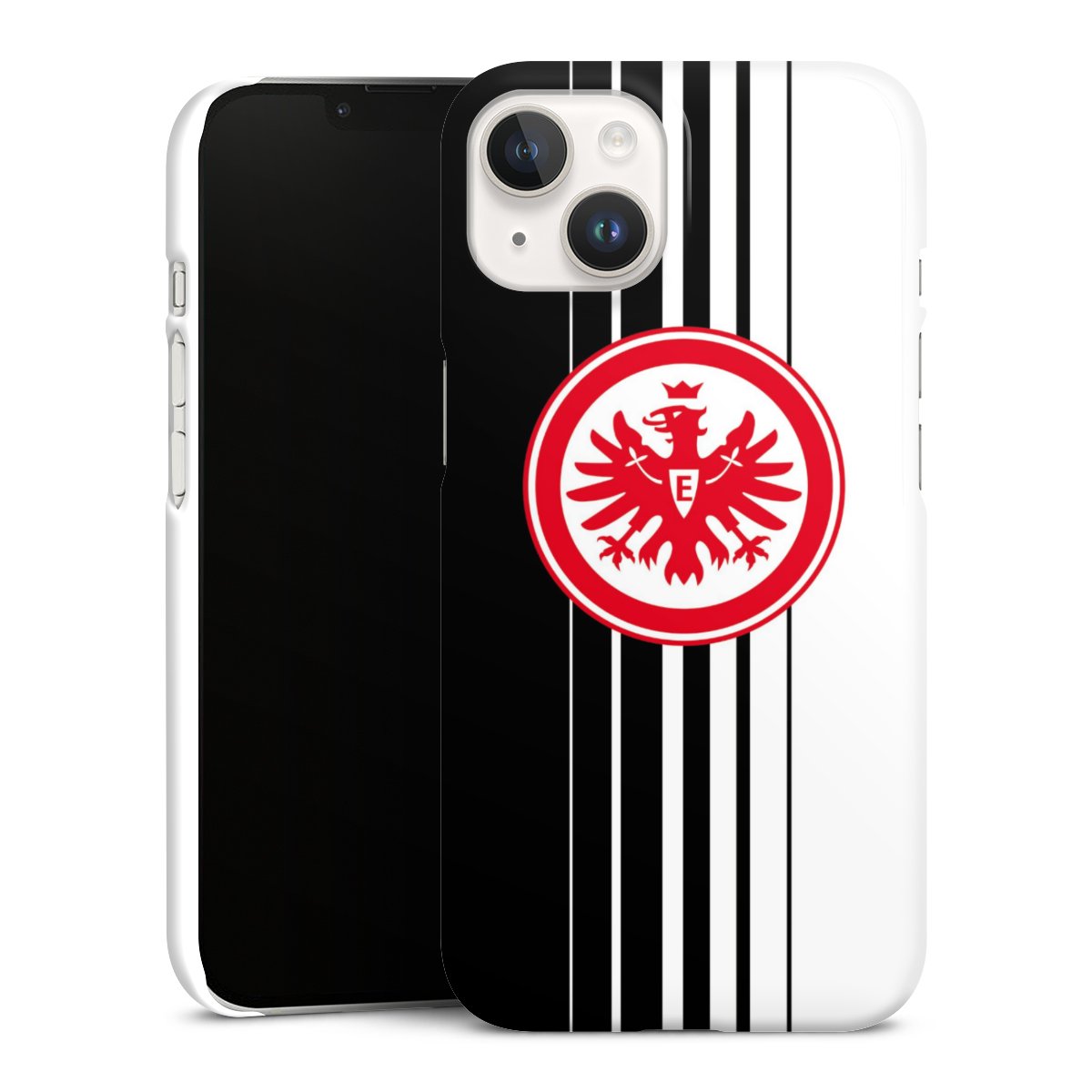 iPhone 14 Handy Premium Case Smartphone Handyhülle Schutzhülle glänzend Stripes Eintracht Frankfurt Official Licensed Product Premium Case