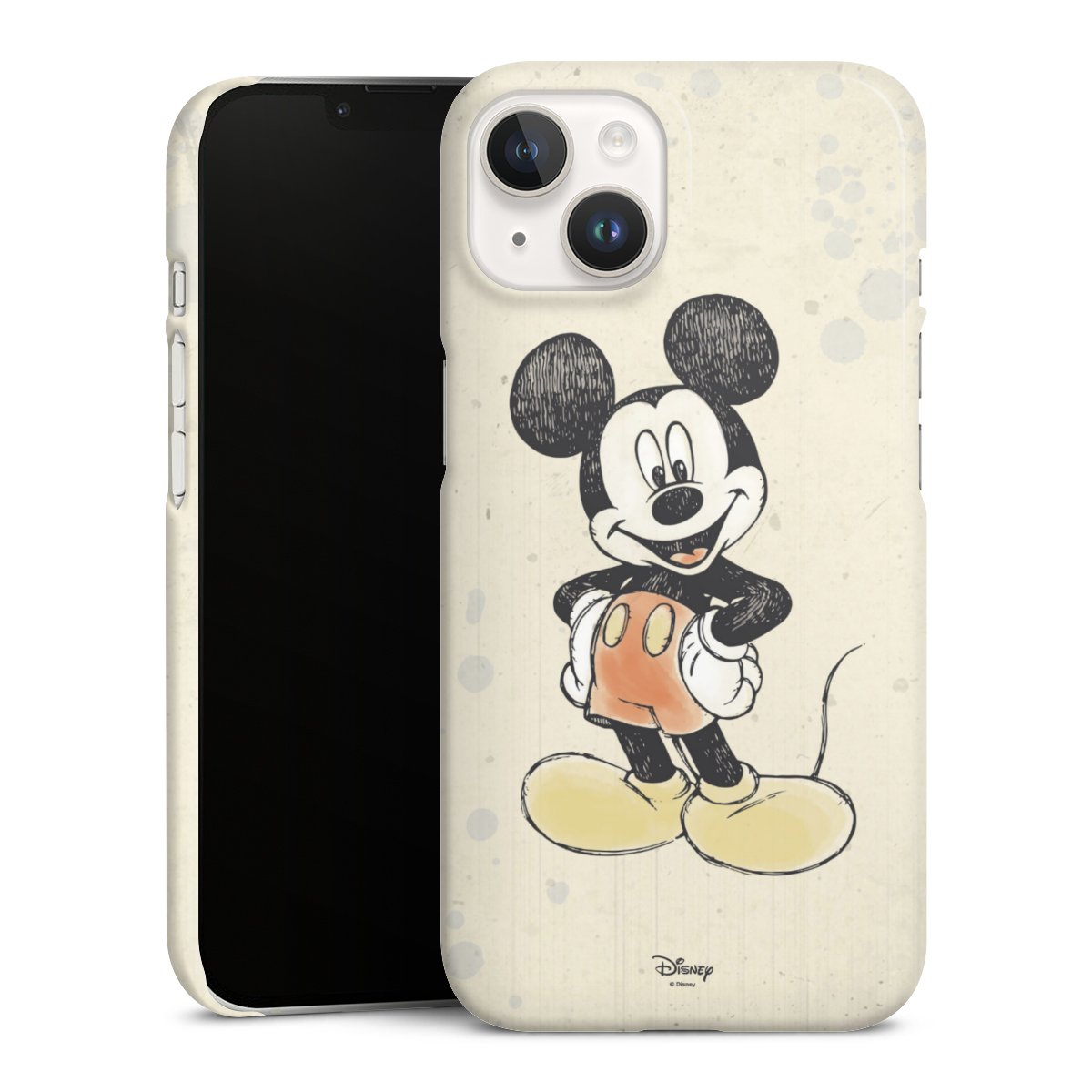 iPhone 14 Handy Premium Case Smartphone Handyhülle Schutzhülle glänzend Water Colour Mickey & Minnie Mouse Official Licensed Product Premium Case