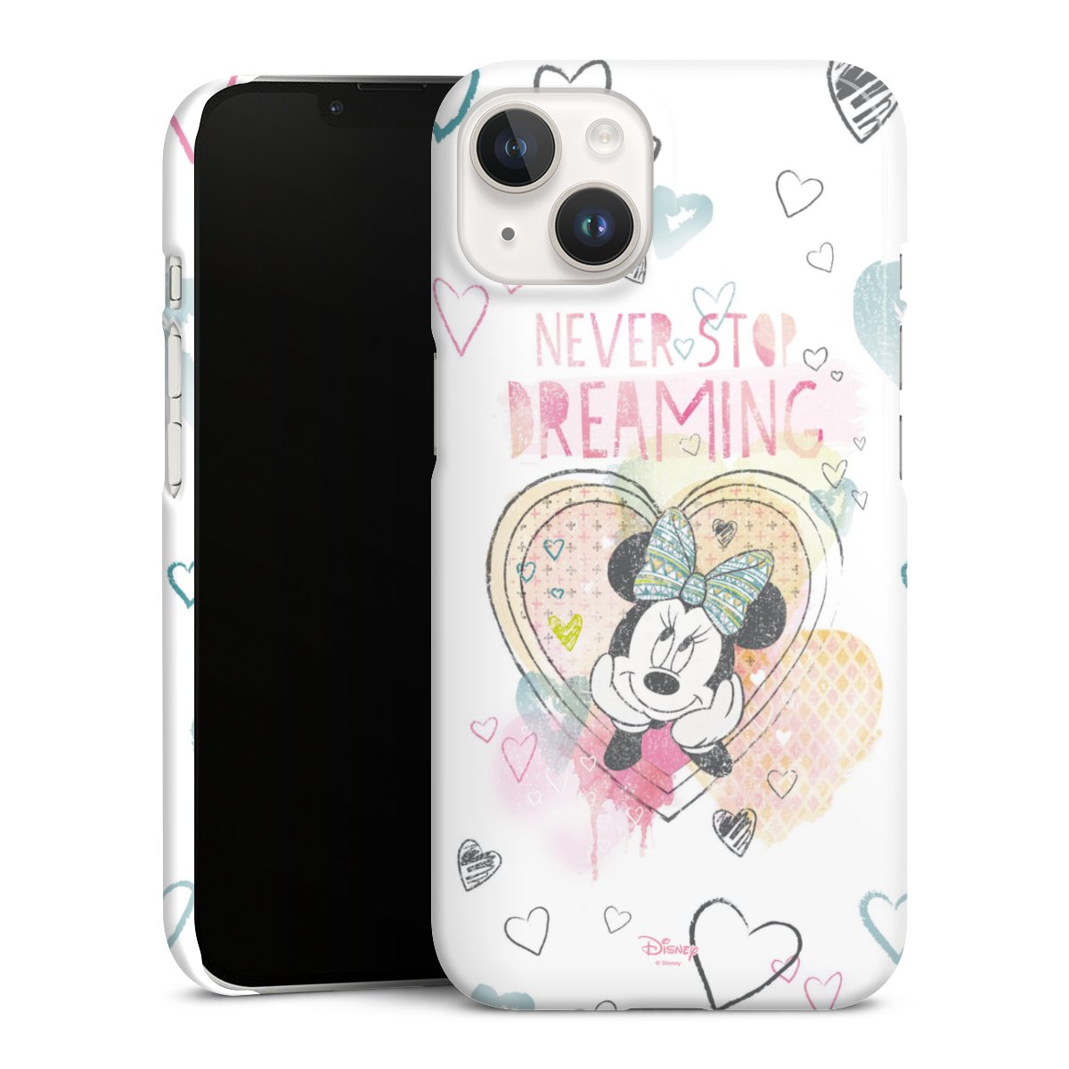 iPhone 14 Handy Premium Case Smartphone Handyhülle Schutzhülle glänzend Disney Official Licensed Product Minnie Mouse Premium Case