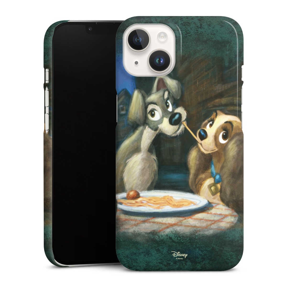 iPhone 14 Handy Premium Case Smartphone Handyhülle Schutzhülle glänzend Lady And The Tramp Official Licensed Product Disney Premium Case