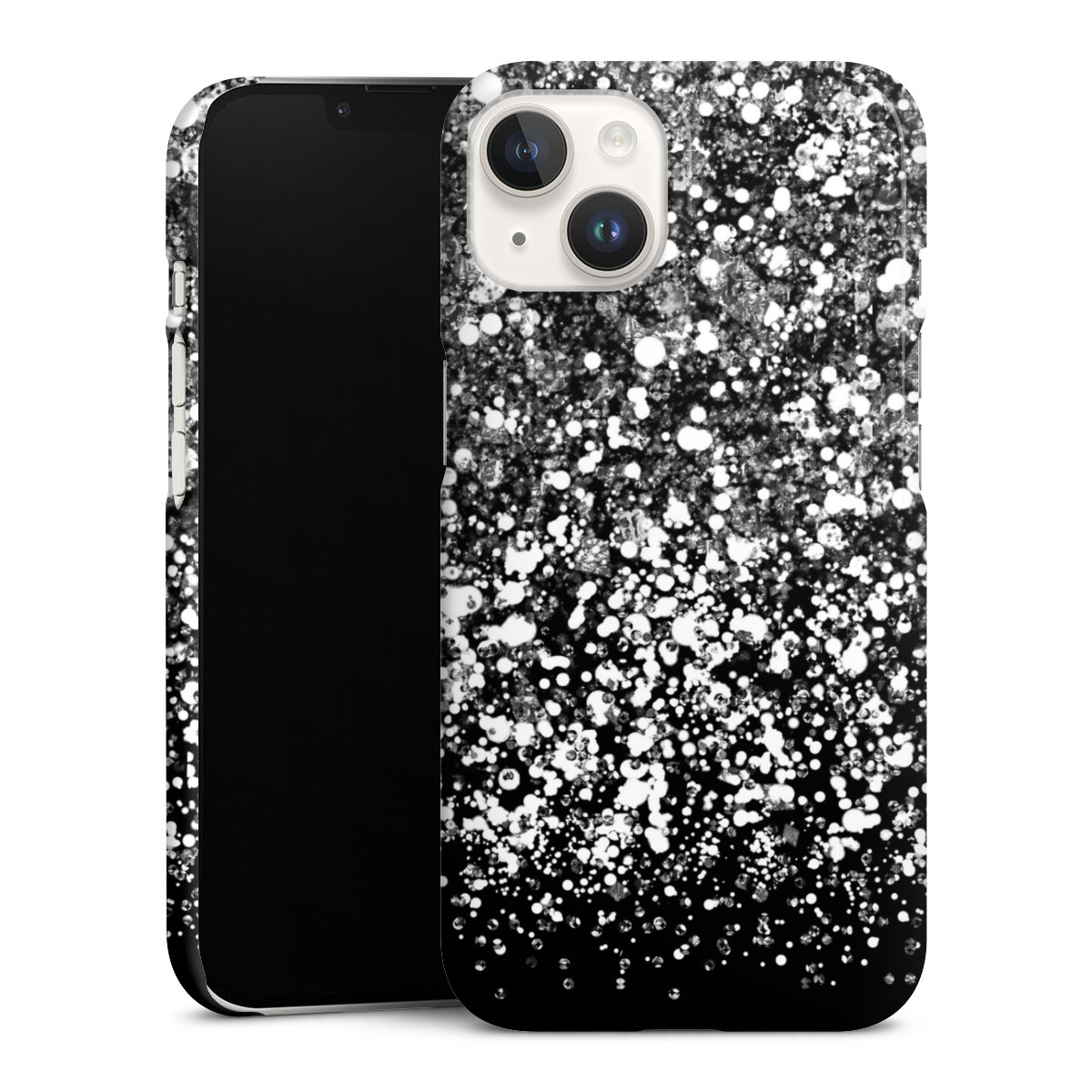 iPhone 14 Handy Premium Case Smartphone Handyhülle Schutzhülle glänzend Glitzer Snowflake Muster Premium Case