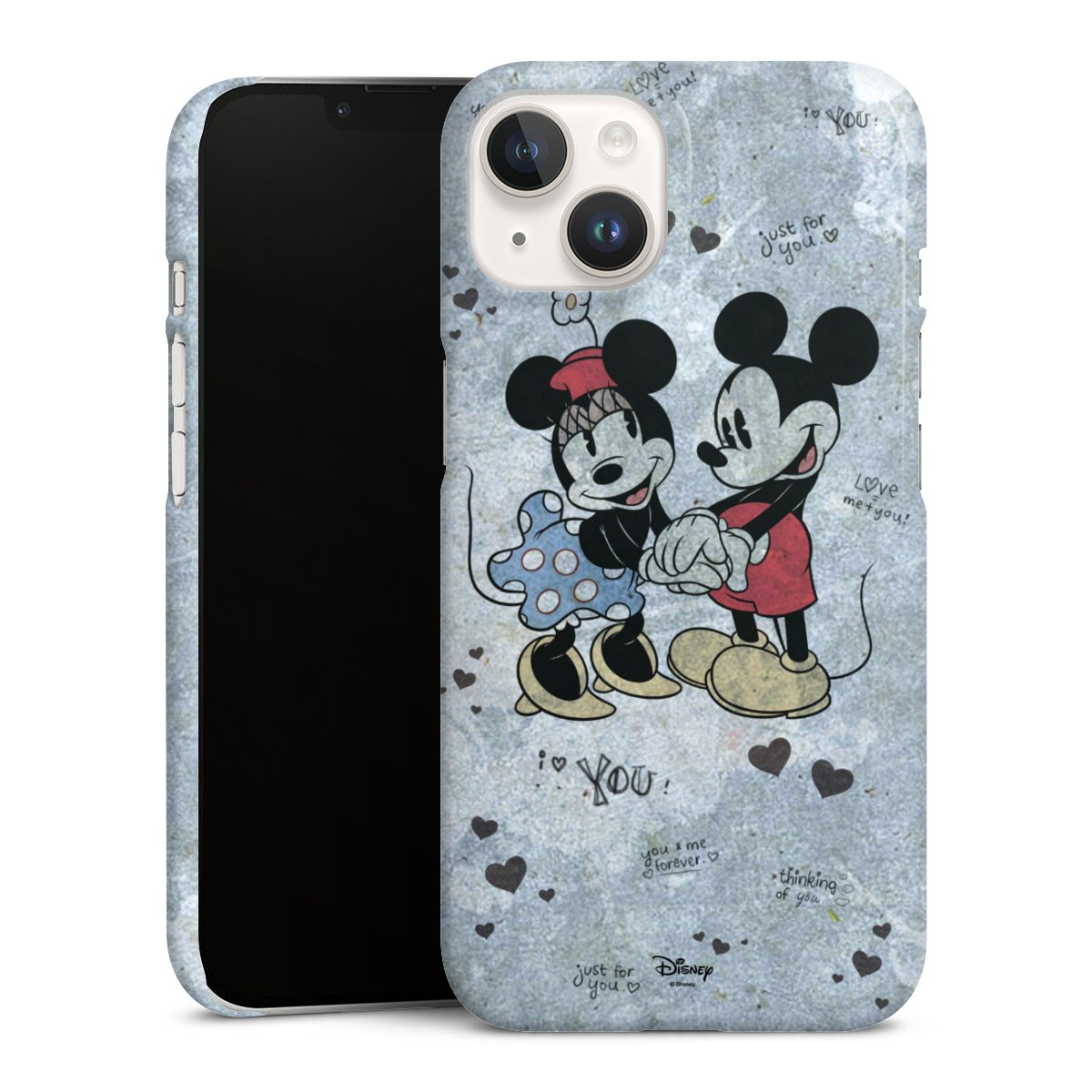 iPhone 14 Handy Premium Case Smartphone Handyhülle Schutzhülle glänzend Mickey & Minnie Mouse Vintage Disney Premium Case