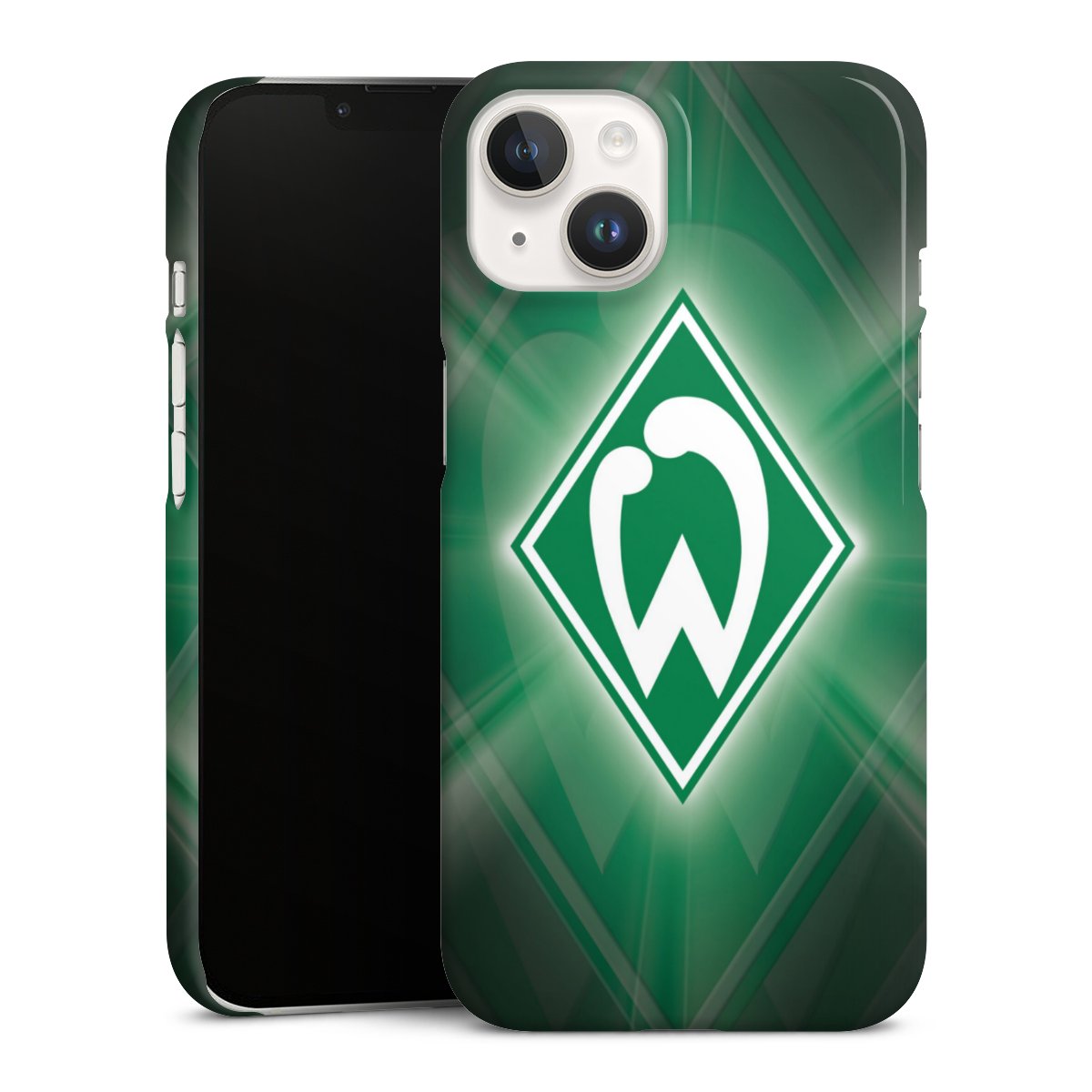 iPhone 14 Handy Premium Case Smartphone Handyhülle Schutzhülle glänzend Sv Werder Bremen Official Licensed Product Coat Of Arms Premium Case