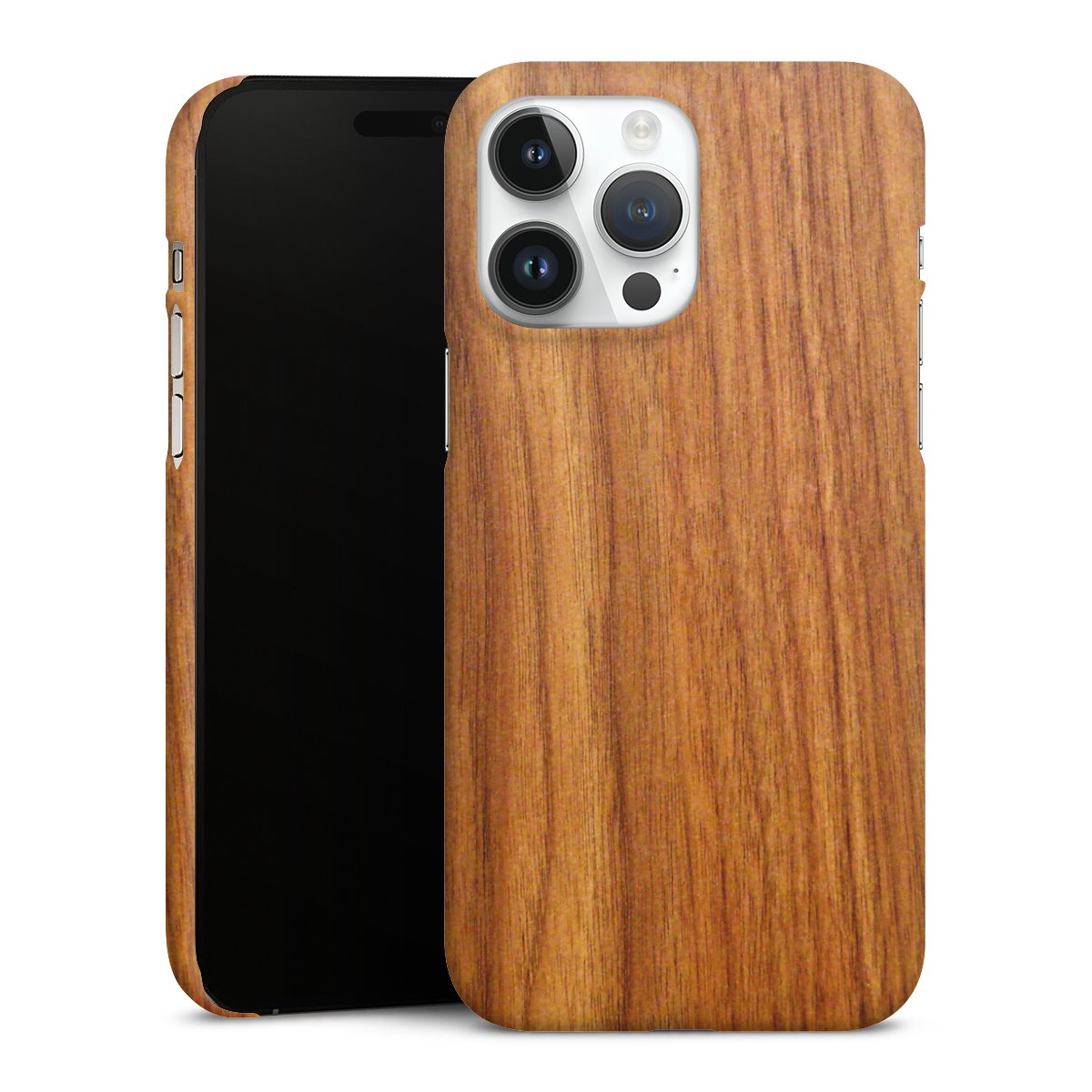 iPhone 14 Pro Max Handy Premium Case Smartphone Handyhülle Schutzhülle matt Wood Larch Wooden Look Premium Case