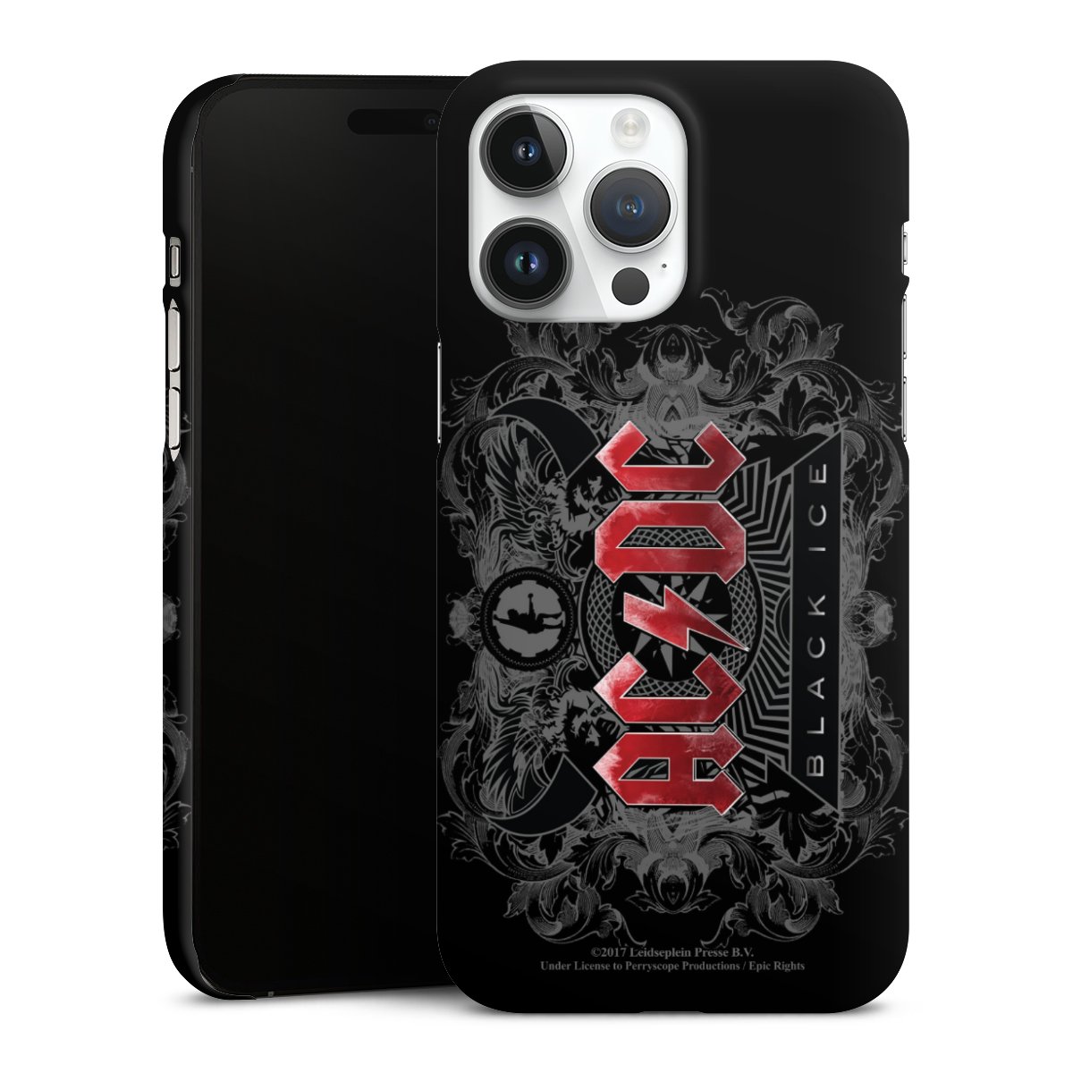 iPhone 14 Pro Max Handy Premium Case Smartphone Handyhülle Schutzhülle matt Merchandise Black Ice Acdc Premium Case