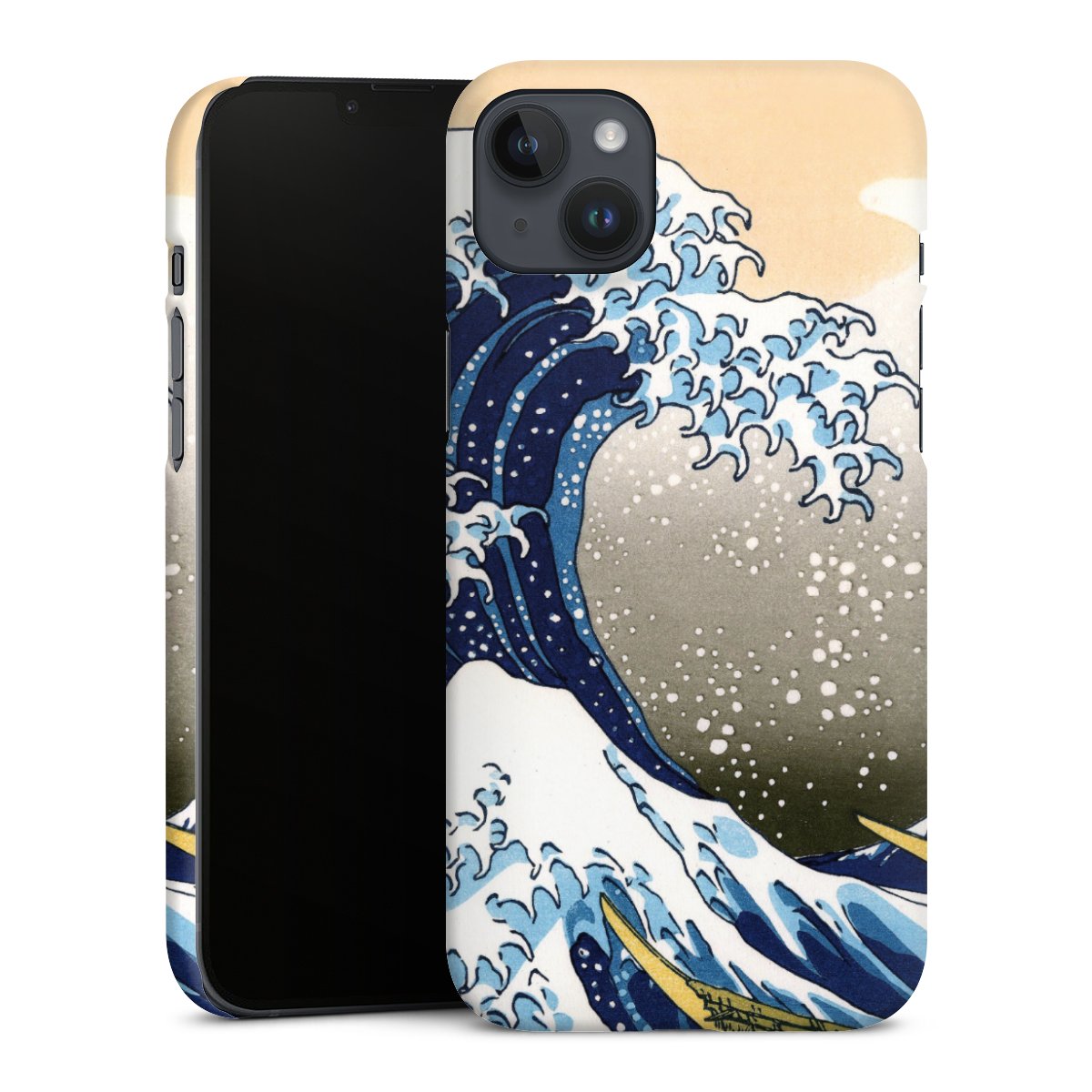 iPhone 14 Plus Handy Premium Case Smartphone Handyhülle Schutzhülle matt Kunst Katsushika Hokusai Die Große Welle Vor Kanagawa Premium Case