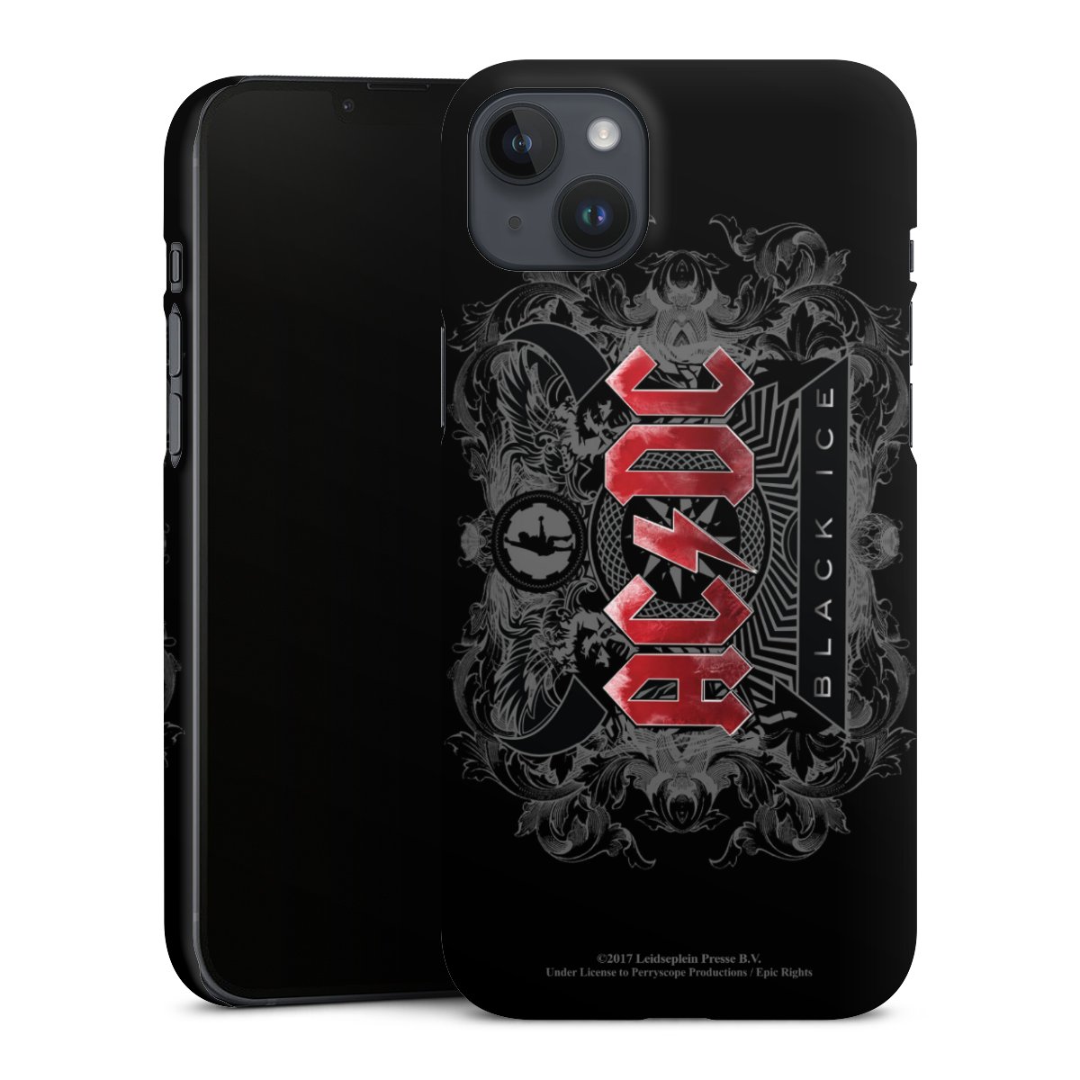 iPhone 14 Plus Handy Premium Case Smartphone Handyhülle Schutzhülle matt Merchandise Black Ice Acdc Premium Case