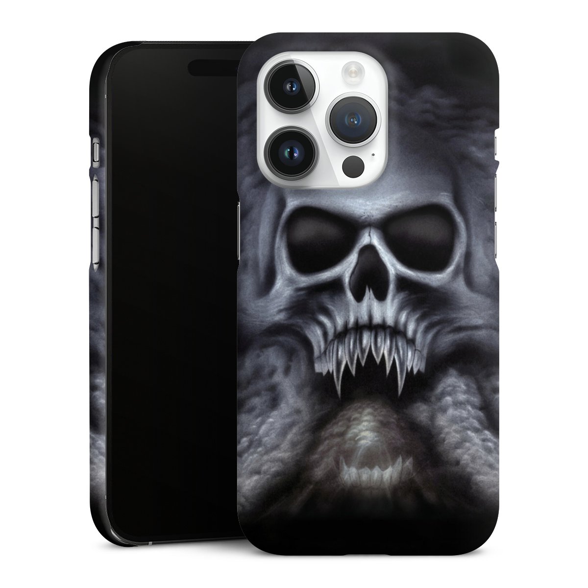 iPhone 14 Pro Handy Premium Case Smartphone Handyhülle Schutzhülle matt Totenkopf Skull Premium Case