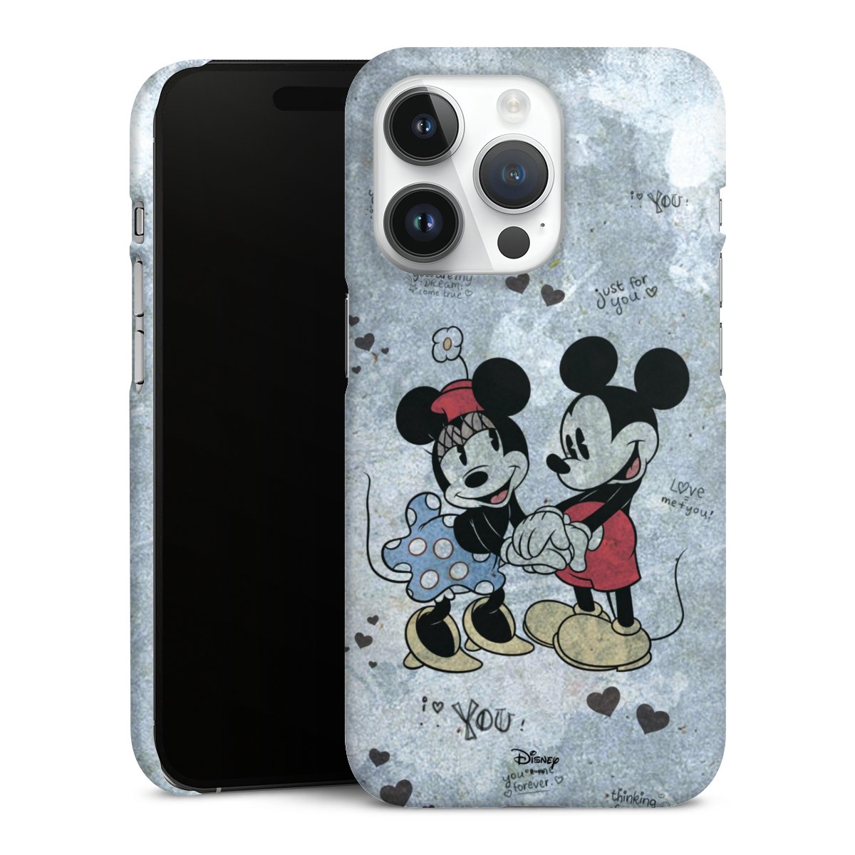 iPhone 14 Pro Handy Premium Case Smartphone Handyhülle Schutzhülle matt Mickey & Minnie Mouse Vintage Disney Premium Case