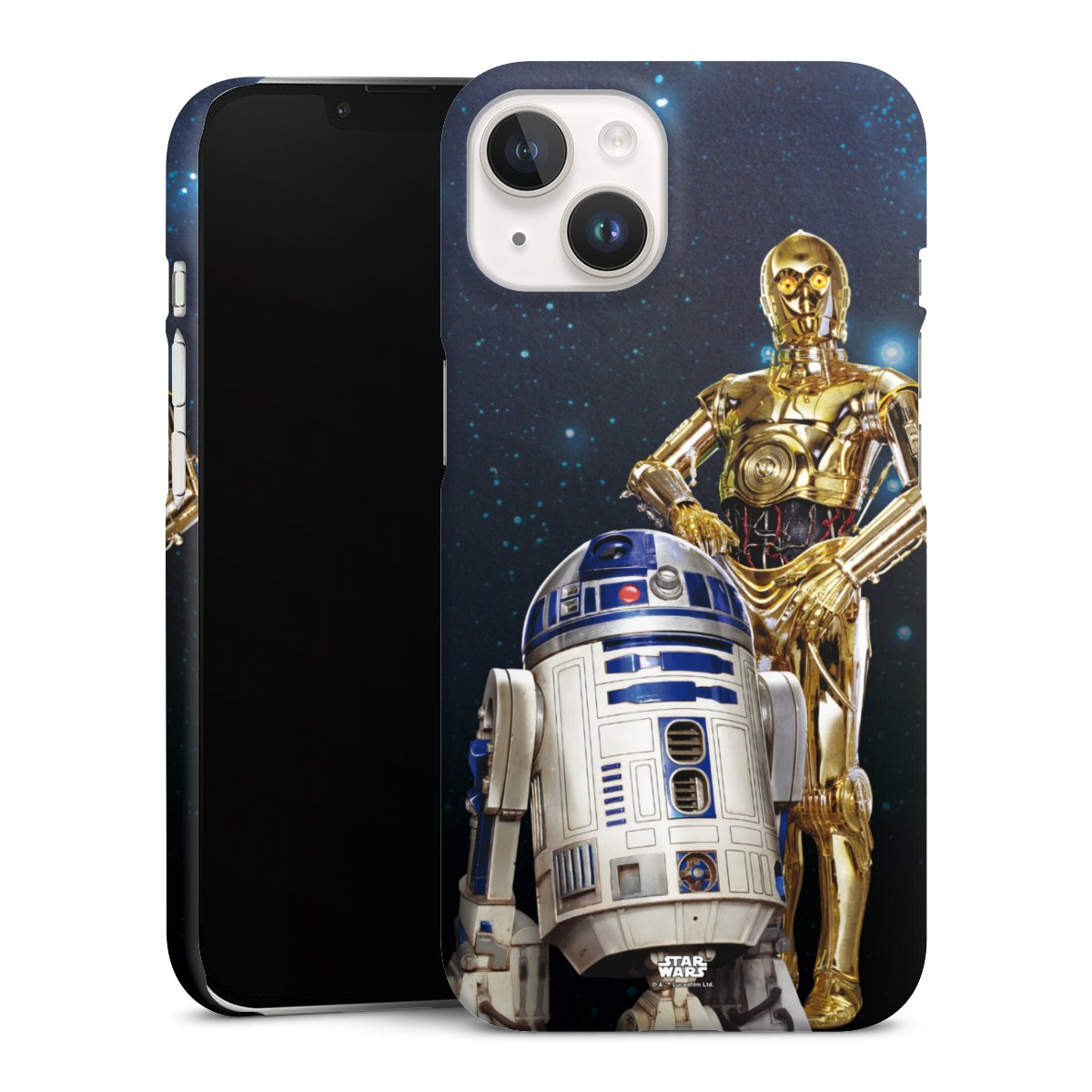 iPhone 14 Handy Premium Case Smartphone Handyhülle Schutzhülle matt Weltall Star Wars R2d2 Premium Case