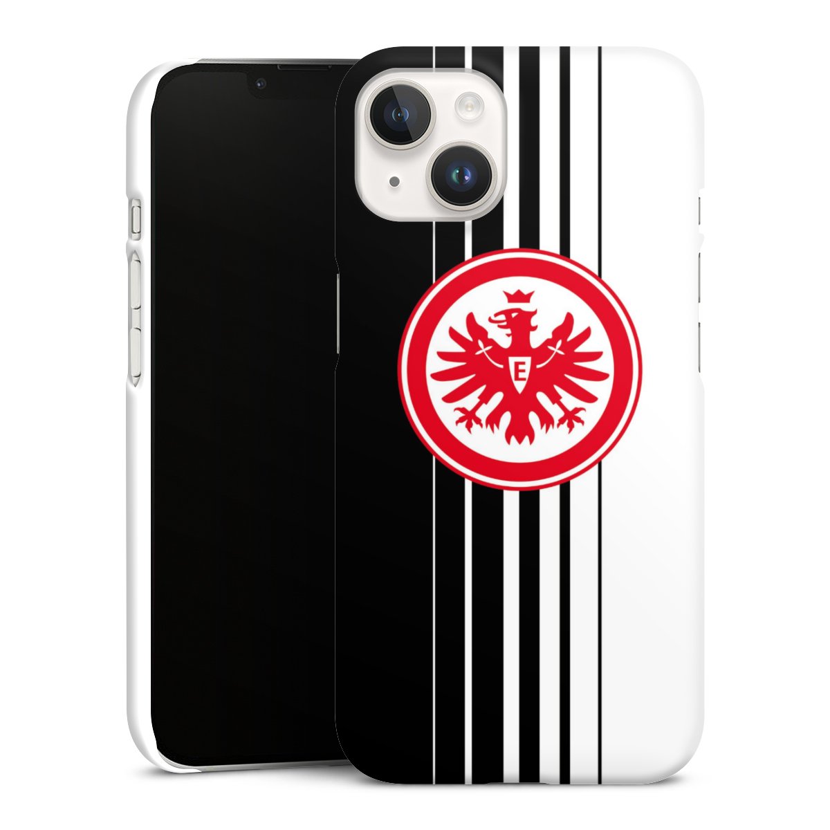 iPhone 14 Handy Premium Case Smartphone Handyhülle Schutzhülle matt Stripes Eintracht Frankfurt Official Licensed Product Premium Case