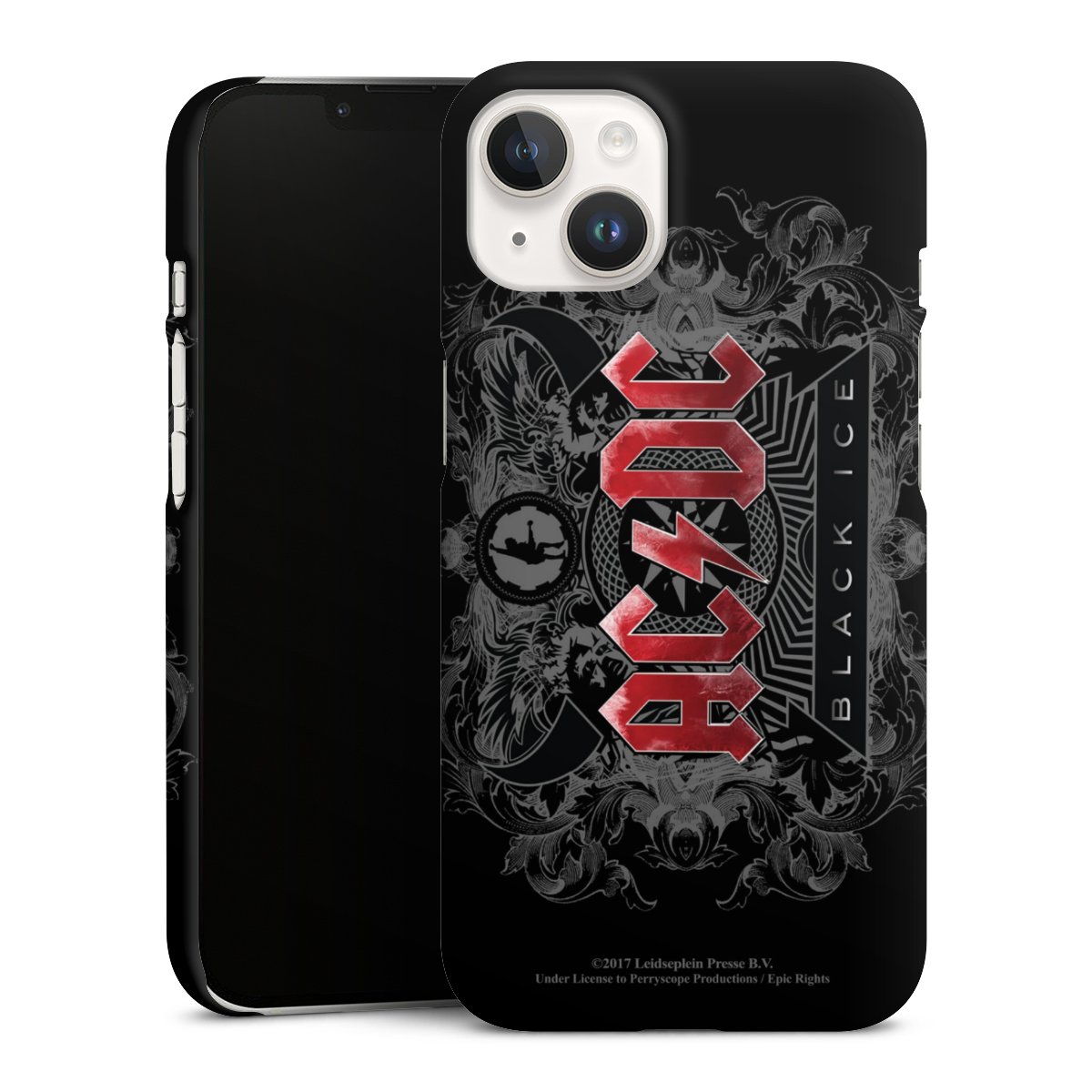 iPhone 14 Handy Premium Case Smartphone Handyhülle Schutzhülle matt Merchandise Black Ice Acdc Premium Case