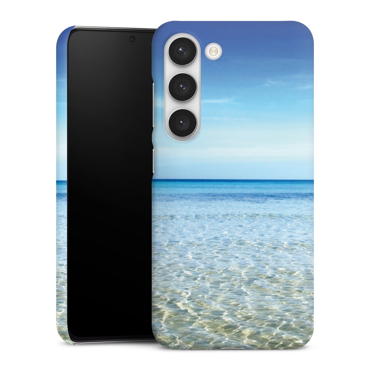 Galaxy S23 Handy Premium Case Smartphone Handyhülle Schutzhülle matt Urlaub Sky Ocean Premium Case