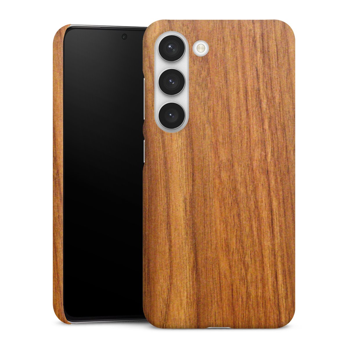 Galaxy S23 Handy Premium Case Smartphone Handyhülle Schutzhülle matt Wood Larch Wooden Look Premium Case