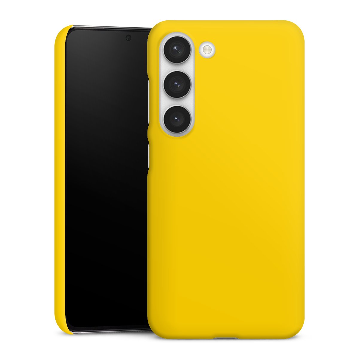 Galaxy S23 Handy Premium Case Smartphone Handyhülle Schutzhülle matt Yellow Unicoloured Colour Premium Case