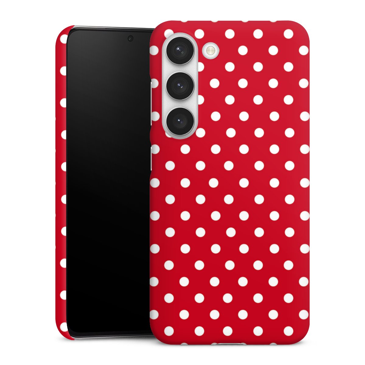 Galaxy S23 Handy Premium Case Smartphone Handyhülle Schutzhülle matt Points Polka Dots Retro Premium Case