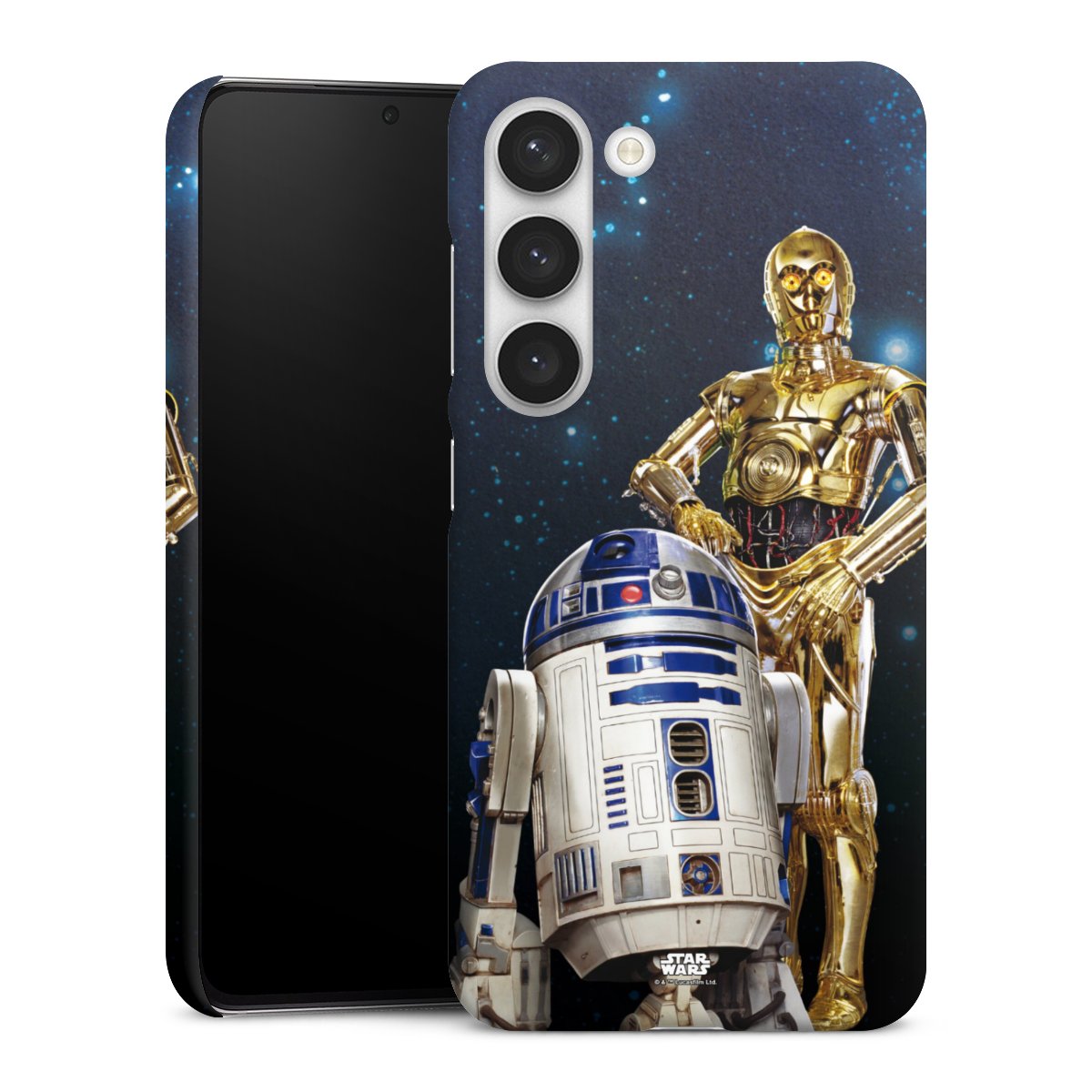 Galaxy S23 Handy Premium Case Smartphone Handyhülle Schutzhülle matt Weltall Star Wars R2d2 Premium Case