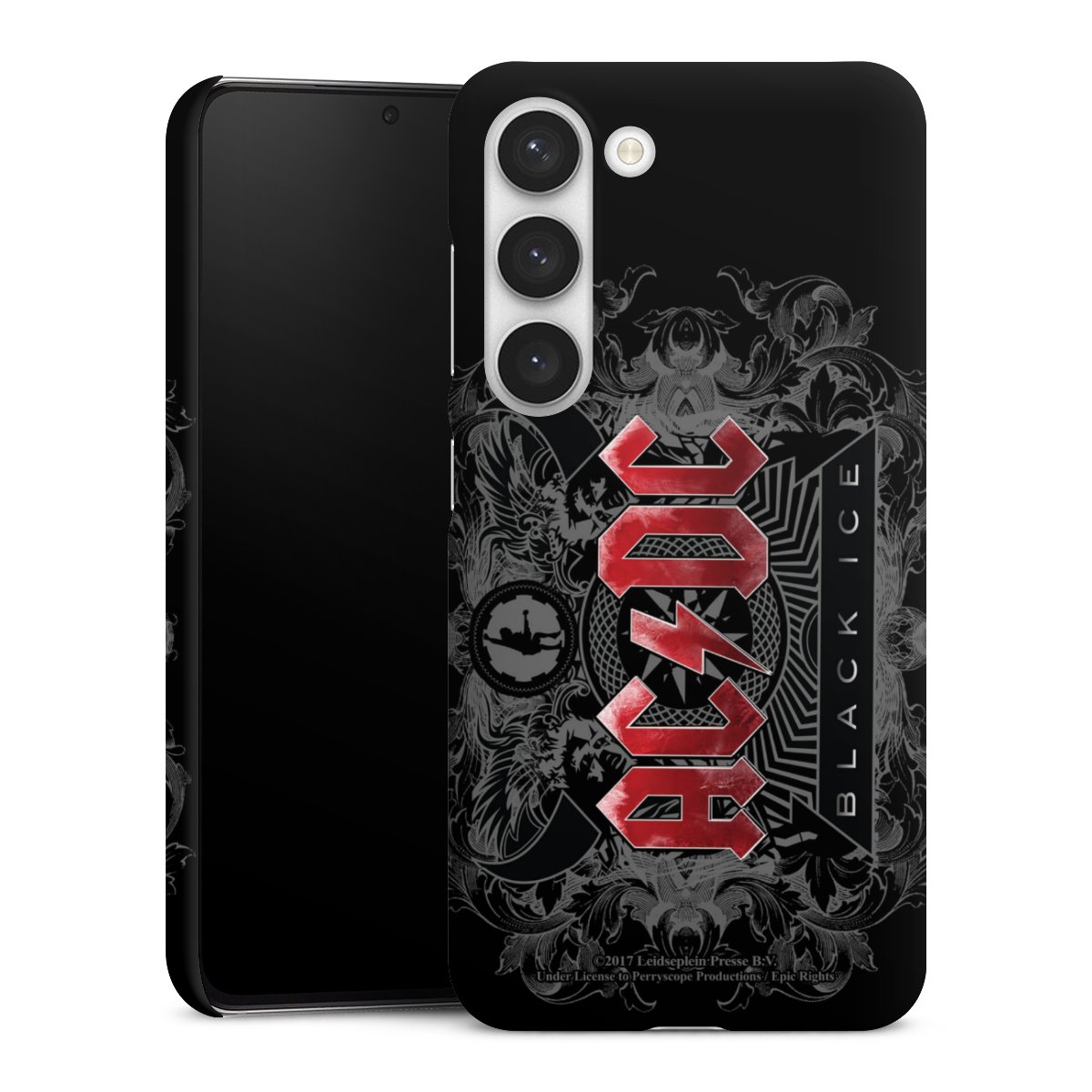 Galaxy S23 Handy Premium Case Smartphone Handyhülle Schutzhülle matt Merchandise Black Ice Acdc Premium Case