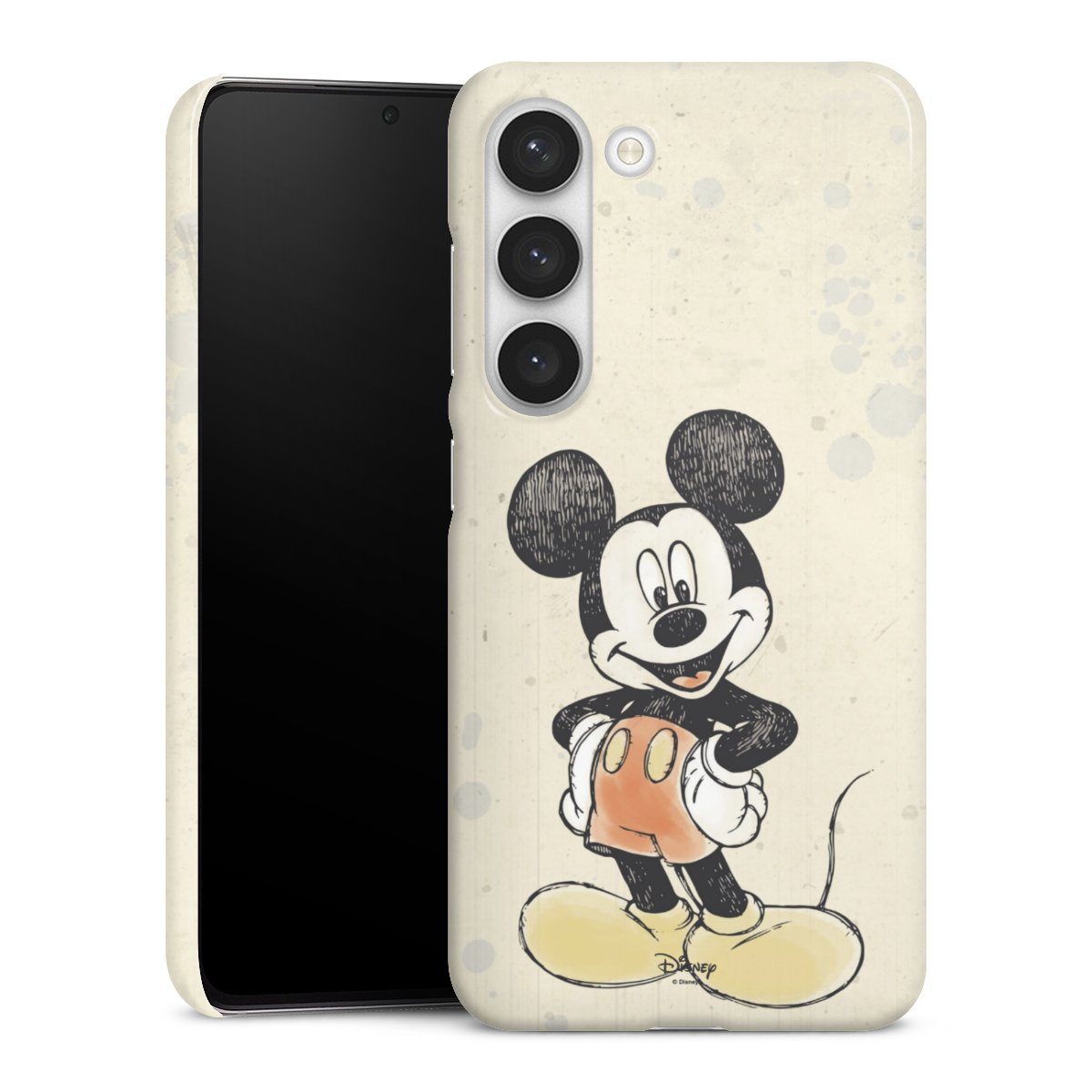 Galaxy S23 Handy Premium Case Smartphone Handyhülle Schutzhülle glänzend Water Colour Mickey & Minnie Mouse Official Licensed Product Premium Case