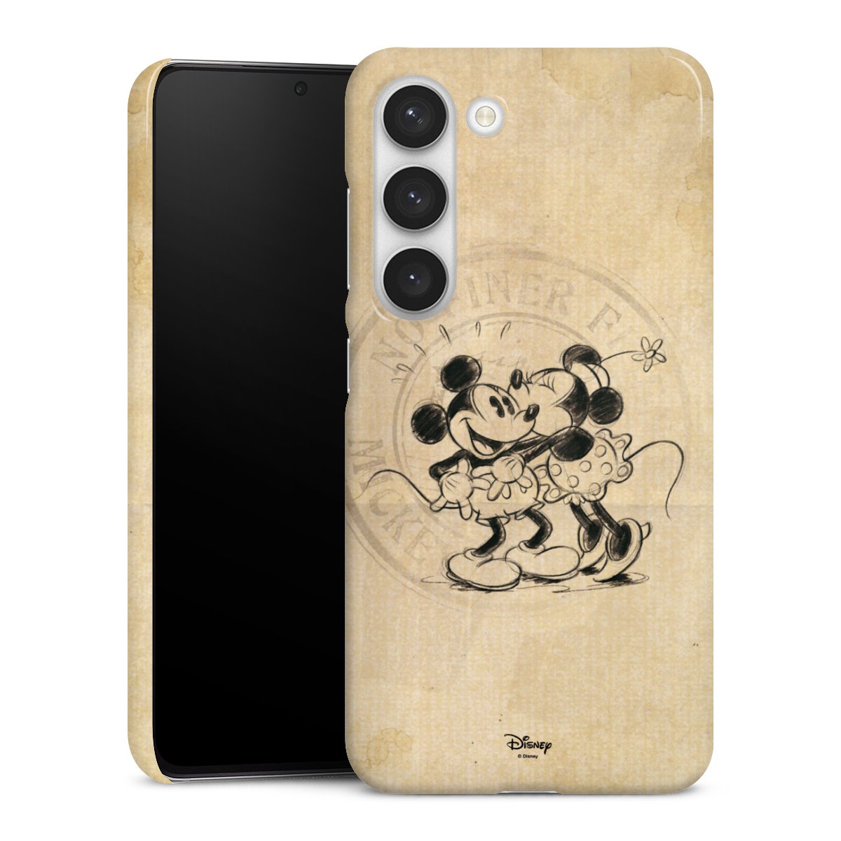 Galaxy S23 Handy Premium Case Smartphone Handyhülle Schutzhülle glänzend Mickey Mouse Vintage Minnie Mouse Premium Case