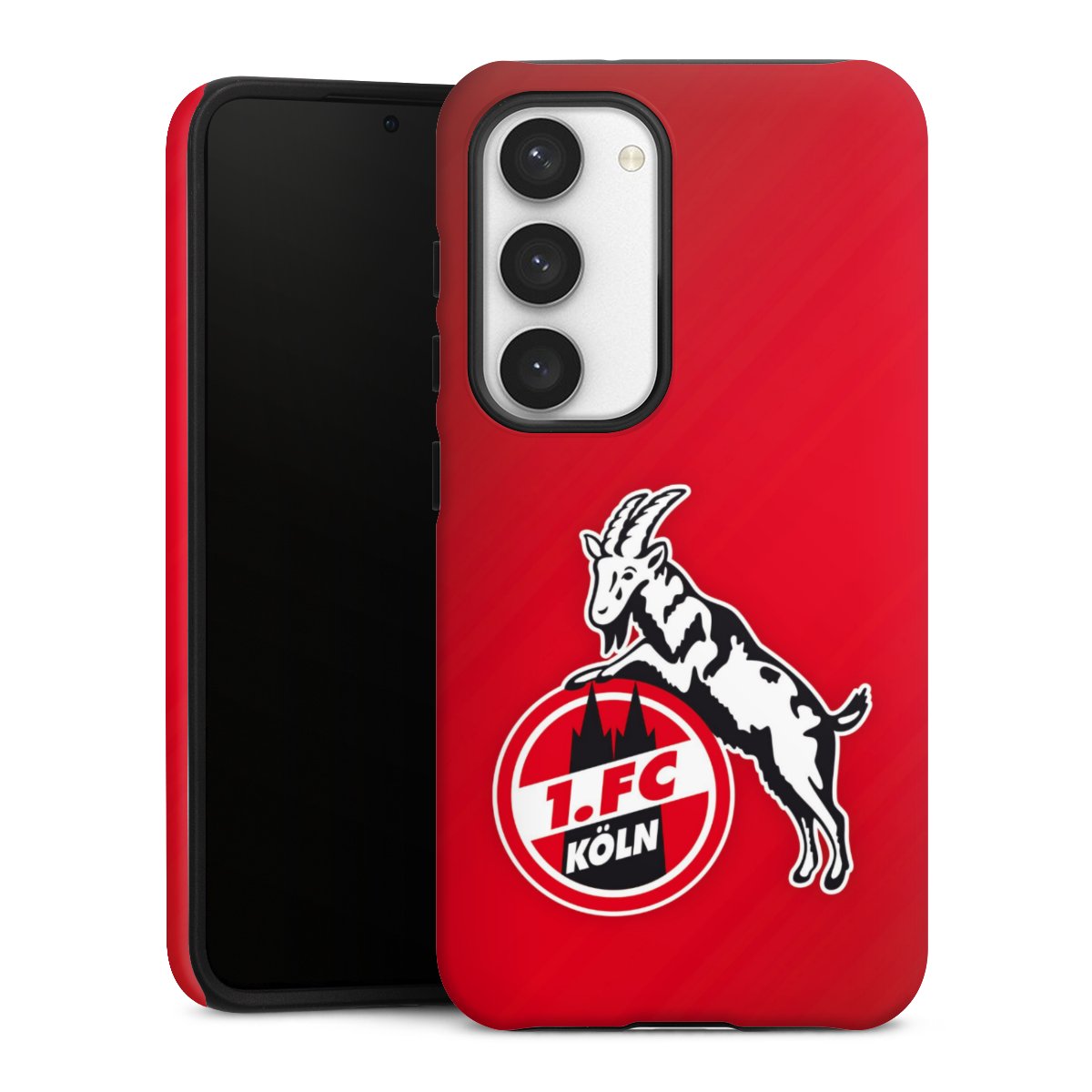 Galaxy S23 Handy Panzer Handyhülle robuste Outdoor Hülle Schutzhülle matt Official Licensed Product Effzeh 1. Fc Köln Tough Case