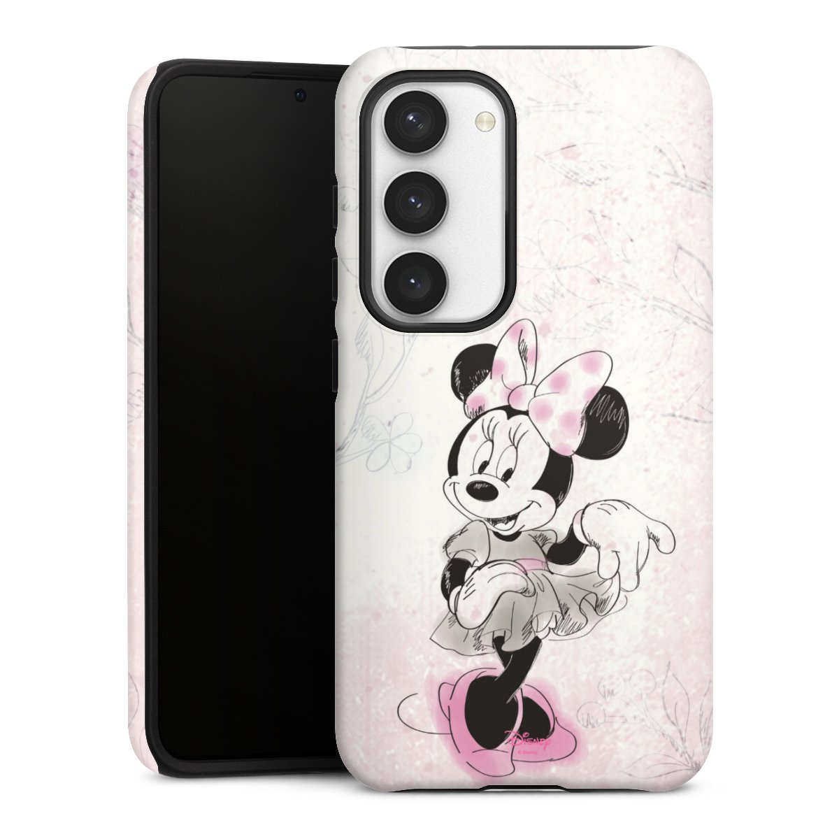 Galaxy S23 Handy Panzer Handyhülle robuste Outdoor Hülle Schutzhülle matt Disney Minnie Mouse Vintage Tough Case