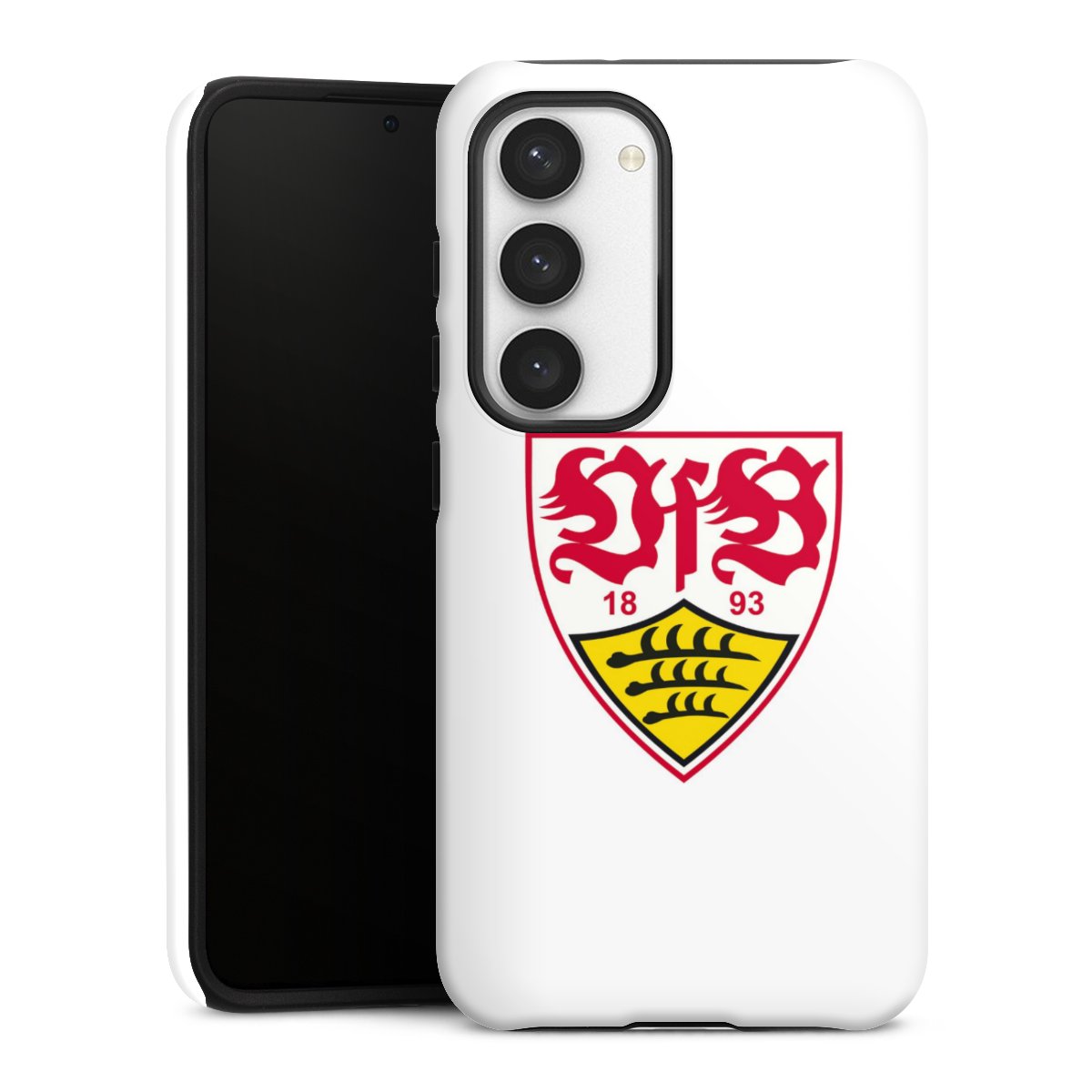 Galaxy S23 Handy Panzer Handyhülle robuste Outdoor Hülle Schutzhülle matt Logo Official Licensed Product Vfb Stuttgart Tough Case