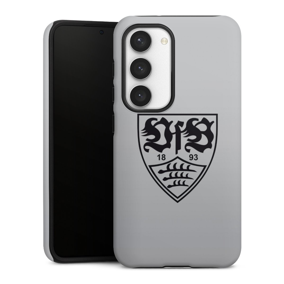 Galaxy S23 Handy Panzer Handyhülle robuste Outdoor Hülle Schutzhülle matt Logo Vfb Stuttgart Official Licensed Product Tough Case