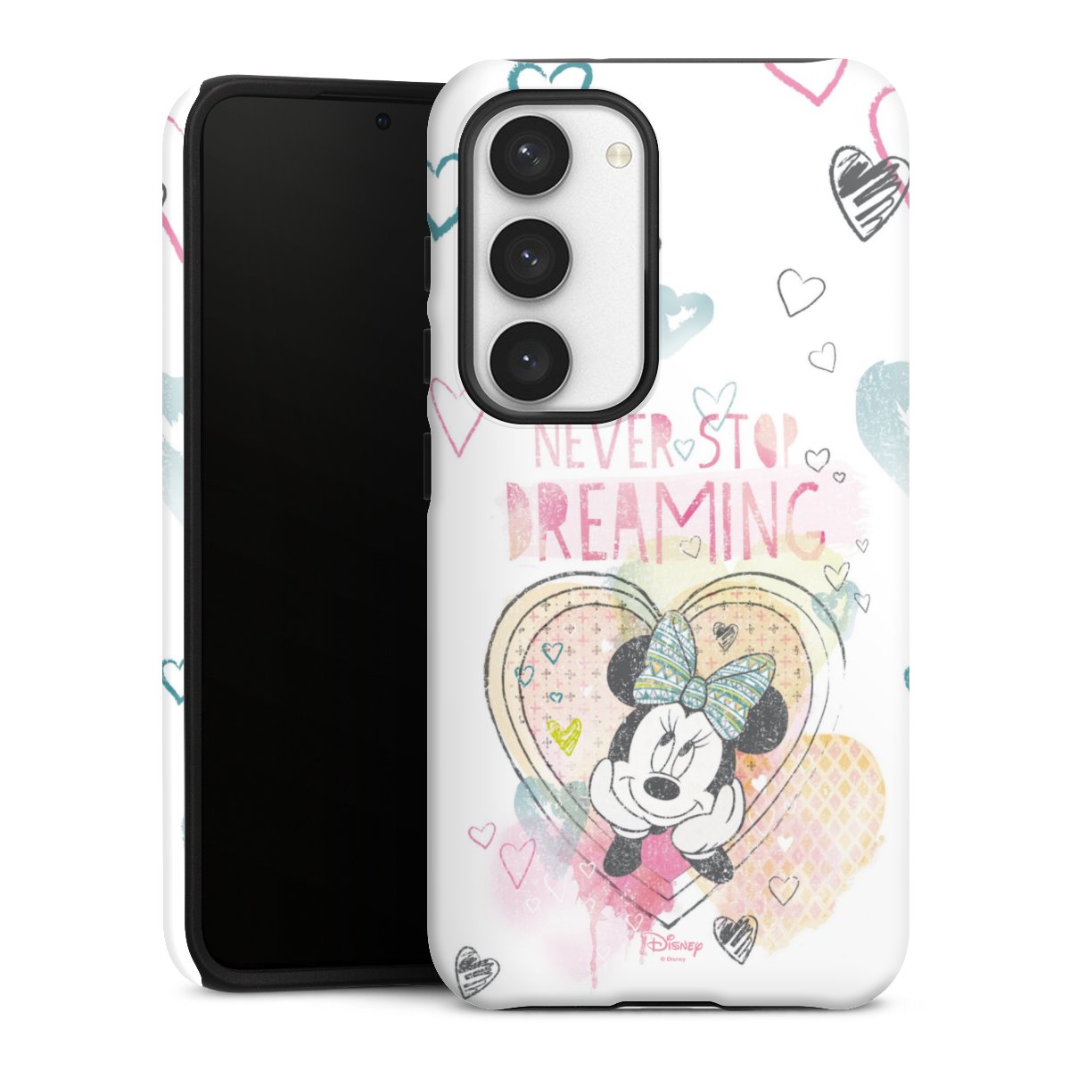 Galaxy S23 Handy Panzer Handyhülle robuste Outdoor Hülle Schutzhülle matt Disney Official Licensed Product Minnie Mouse Tough Case