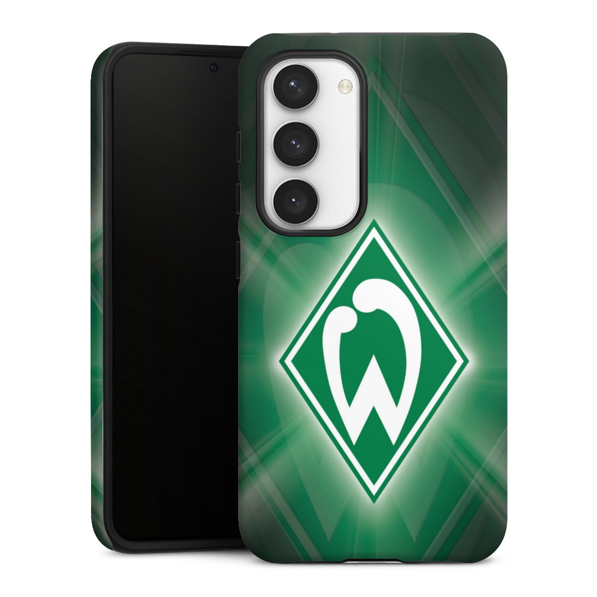 Galaxy S23 Handy Panzer Handyhülle robuste Outdoor Hülle Schutzhülle matt Sv Werder Bremen Official Licensed Product Coat Of Arms Tough Case