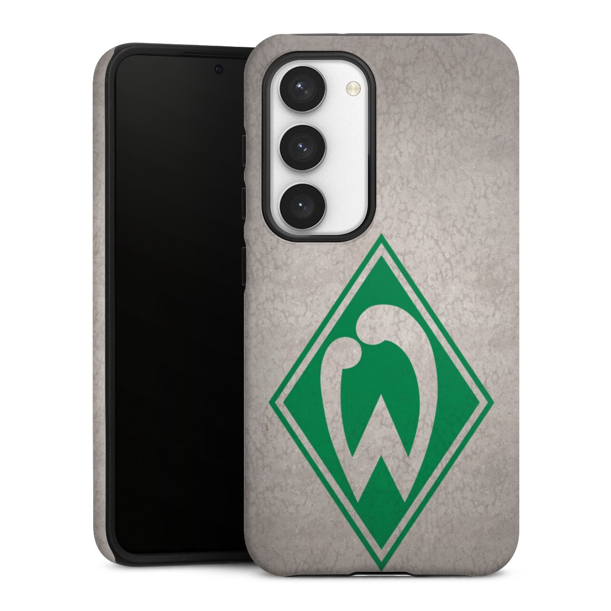 Galaxy S23 Handy Panzer Handyhülle robuste Outdoor Hülle Schutzhülle matt Sv Werder Bremen Concrete Official Licensed Product Tough Case