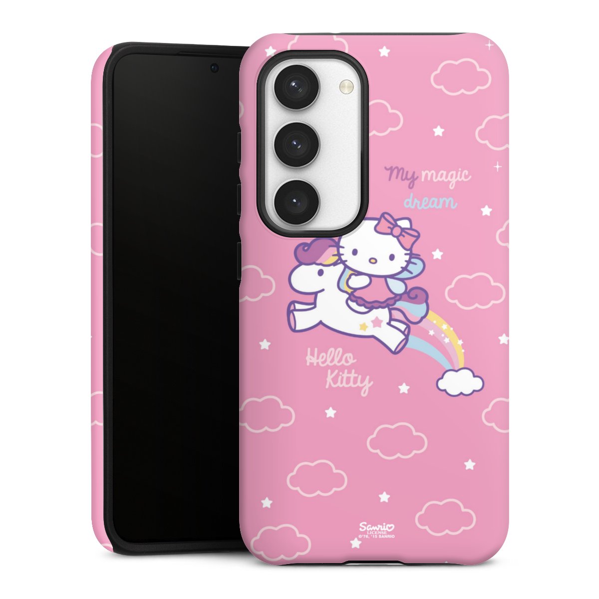 Galaxy S23 Handy Panzer Handyhülle robuste Outdoor Hülle Schutzhülle matt Einhorn Official Licensed Product Hello Kitty Tough Case