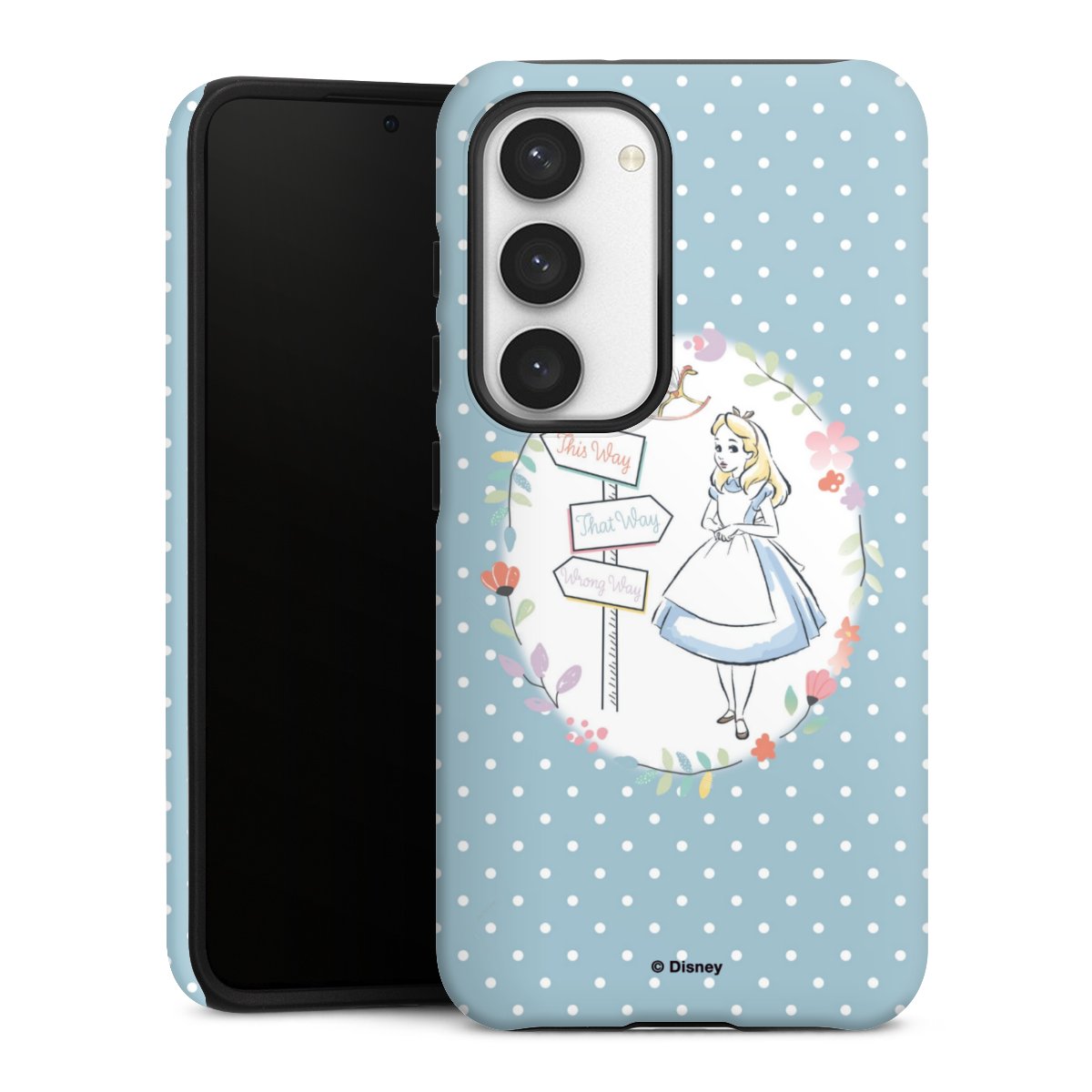 Galaxy S23 Handy Panzer Handyhülle robuste Outdoor Hülle Schutzhülle matt Official Licensed Product Disney Alice In Wonderland Tough Case