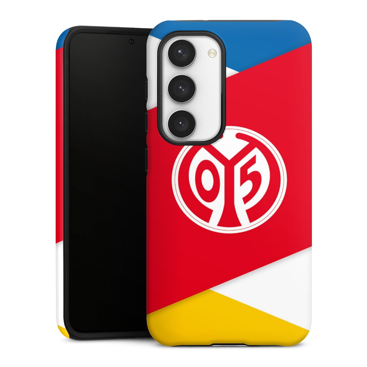 Galaxy S23 Handy Panzer Handyhülle robuste Outdoor Hülle Schutzhülle matt Official Licensed Product Soccer 1. Fsv Mainz 05 E.V. Tough Case