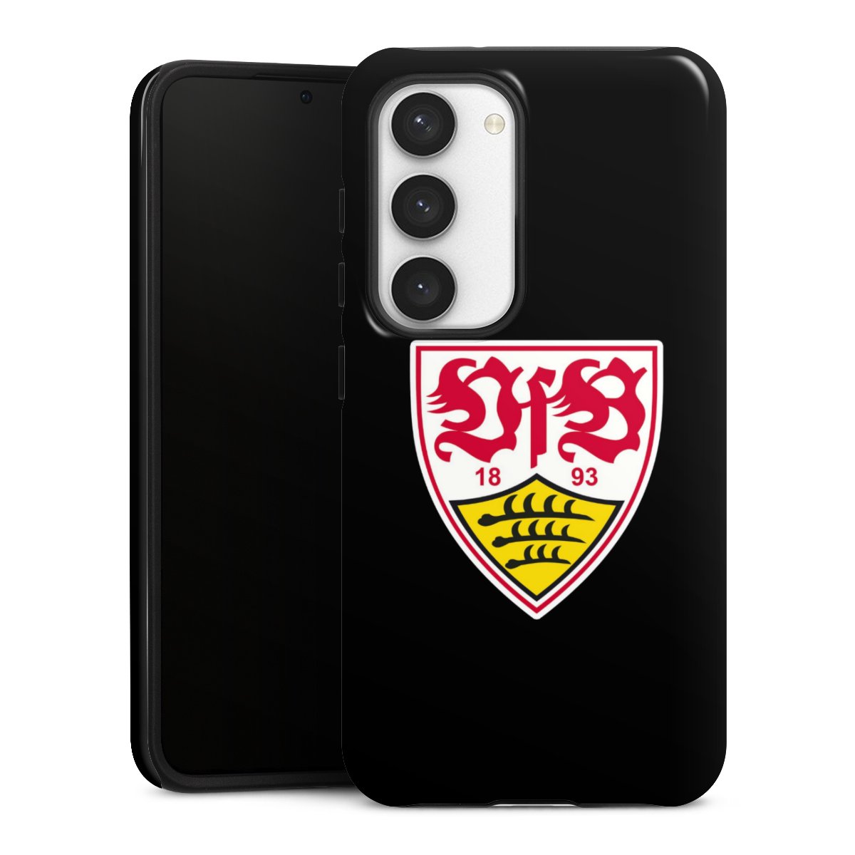 Galaxy S23 Handy Panzer Handyhülle robuste Outdoor Hülle Schutzhülle glänzend Vfb Stuttgart Official Licensed Product Coat Of Arms Tough Case