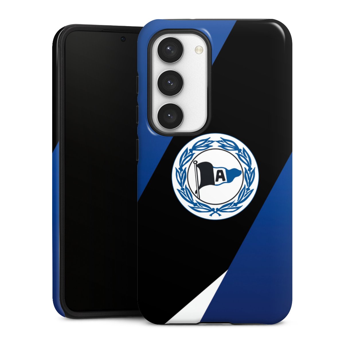 Galaxy S23 Handy Panzer Handyhülle robuste Outdoor Hülle Schutzhülle glänzend Official Licensed Product Arminia Bielefeld Dsc Tough Case