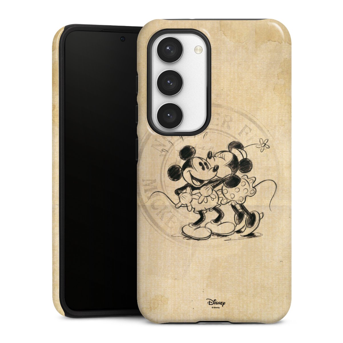 Galaxy S23 Handy Panzer Handyhülle robuste Outdoor Hülle Schutzhülle glänzend Mickey Mouse Vintage Minnie Mouse Tough Case